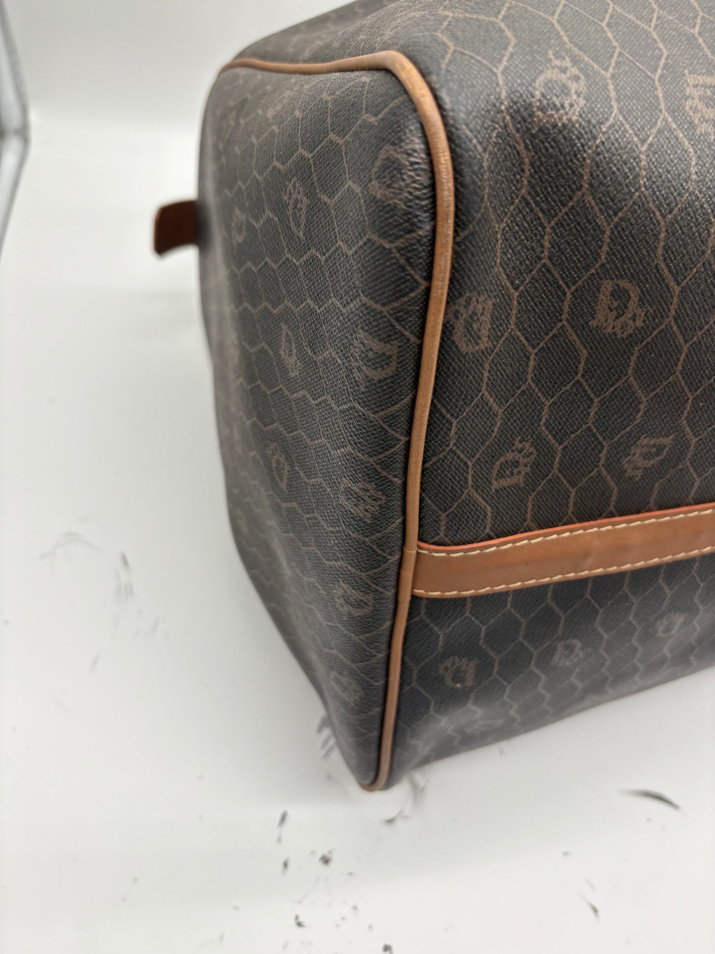 Dior Black Honeycomb Duffle Bag aus Leder | Braun & Schwarz | Luxus Reisetasche