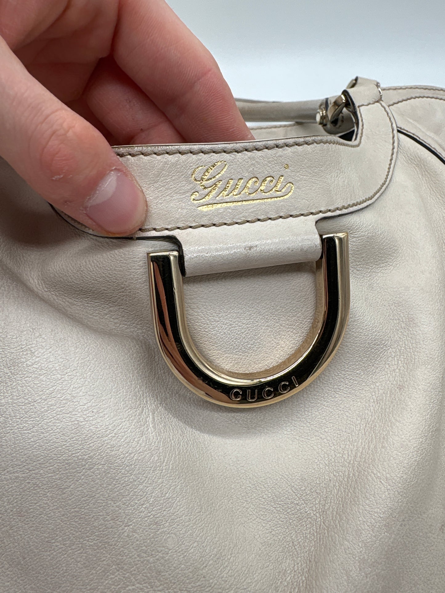 Gucci Abbey Schultertasche aus Leder