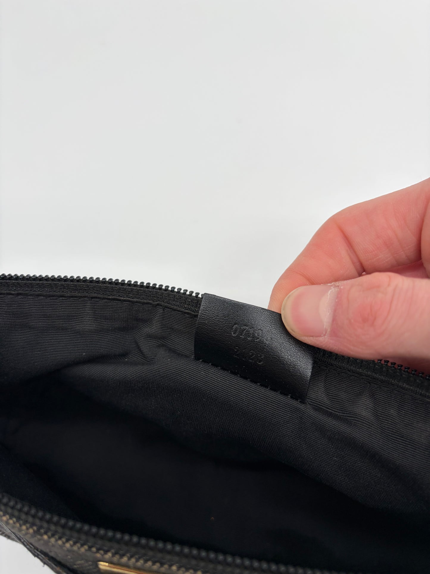 Gucci Canvas Boat Pochette Schwarz Canvas