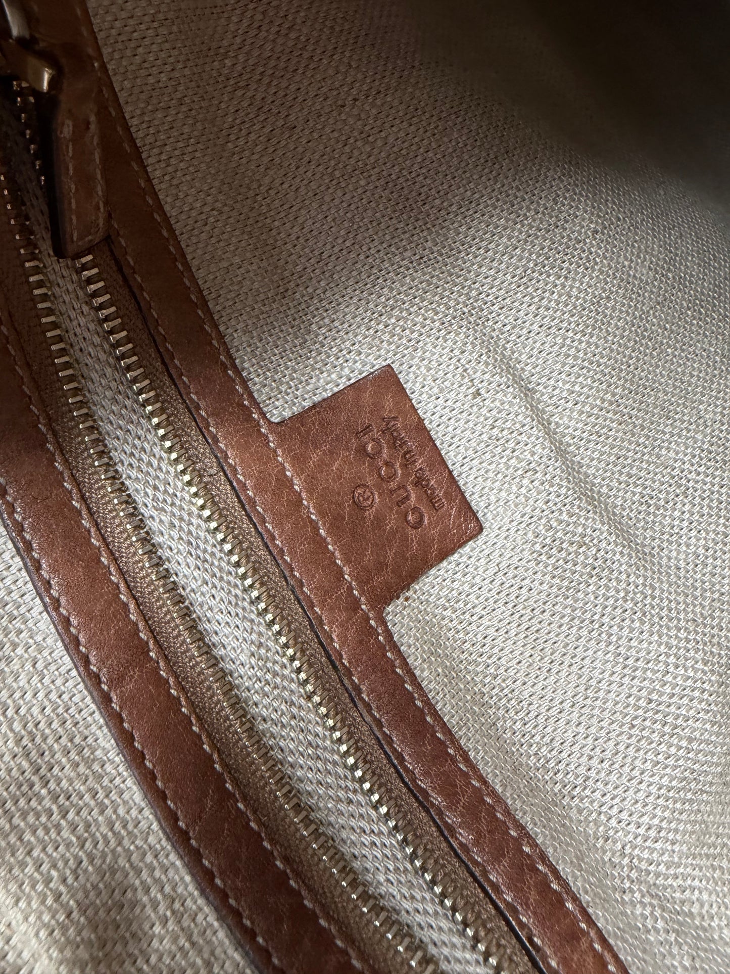 Gucci New Jackie Large braun Schultertasche mit Crossbodygurt