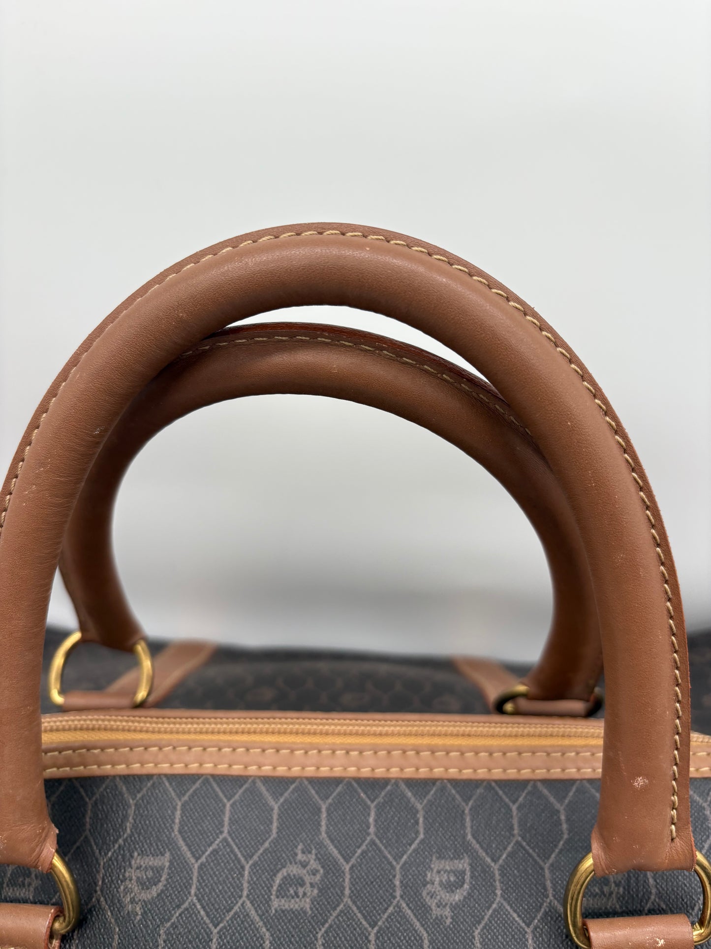 Dior Black Honeycomb Duffle Bag aus Leder | Braun & Schwarz | Luxus Reisetasche