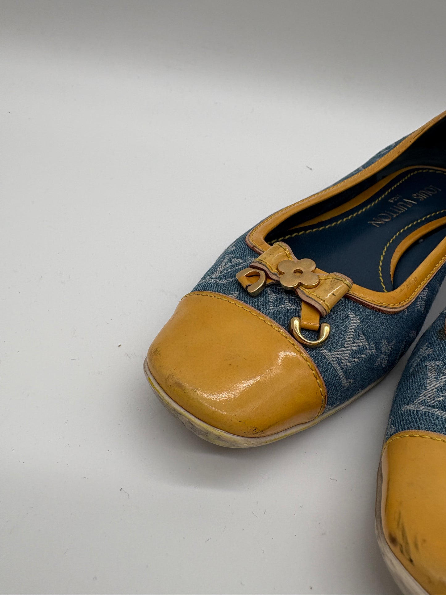 Louis Vuitton Denim Ballerinas Luxus Schuhe