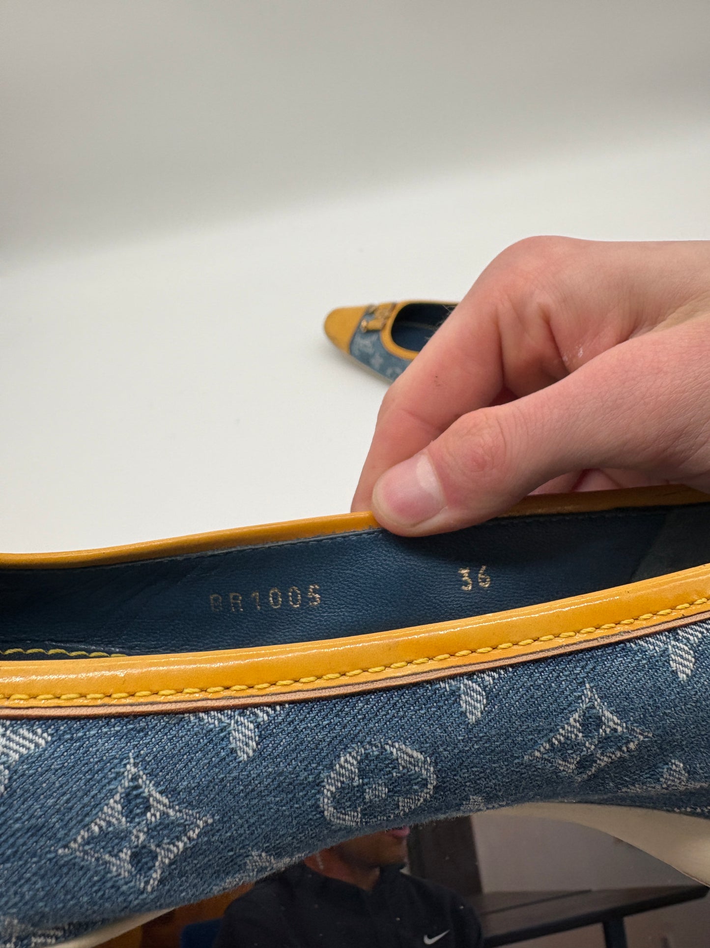 Louis Vuitton Denim Ballerinas Luxus Schuhe