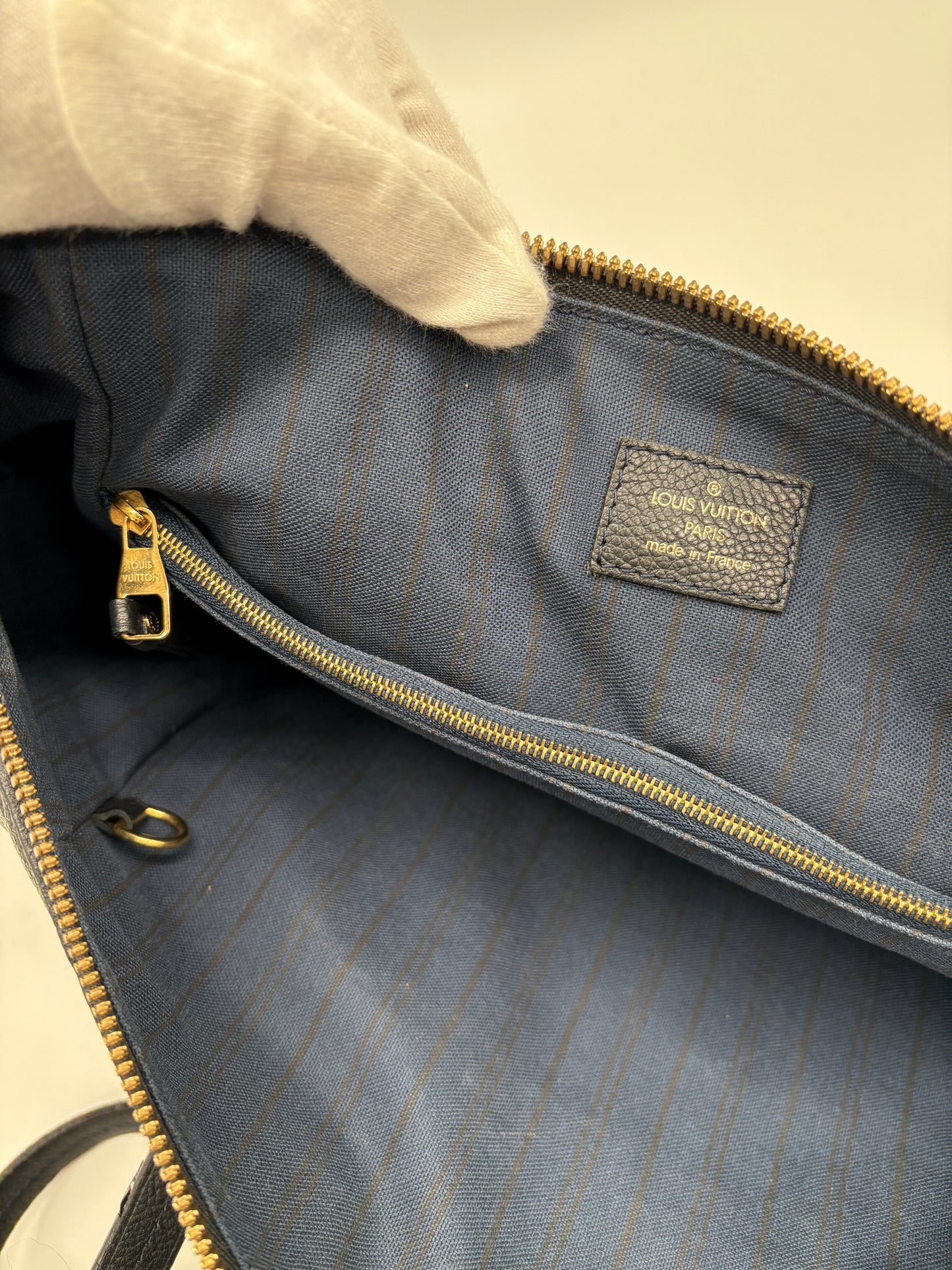 Louis Vuitton Lumineuse Empreinte PM Monogram Tasche (Navy Schwarze Vintage Designer Handtasche)