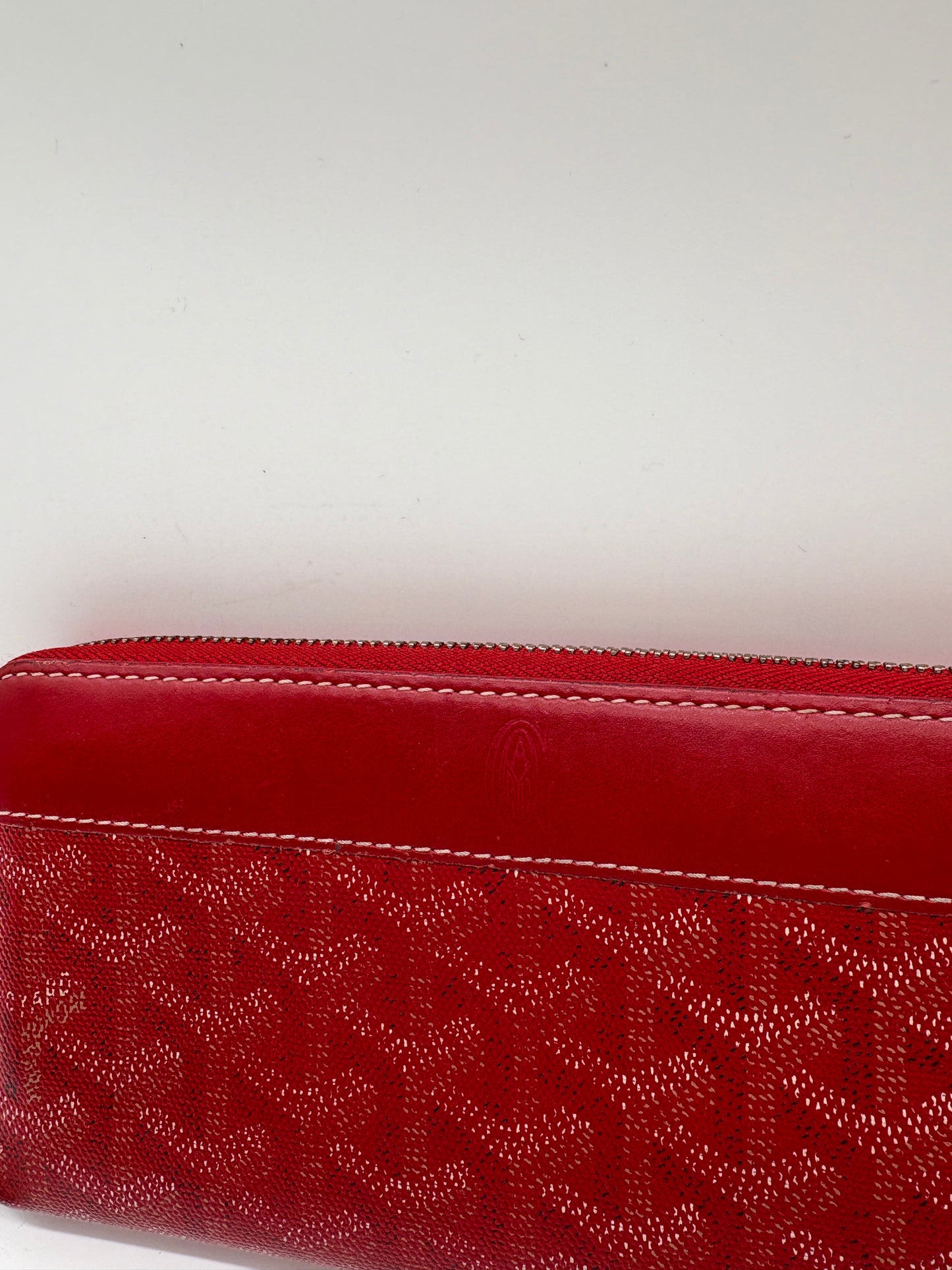 Goyard Designer Leder Geldbörse (Chevron Matignon Portmonee rot)