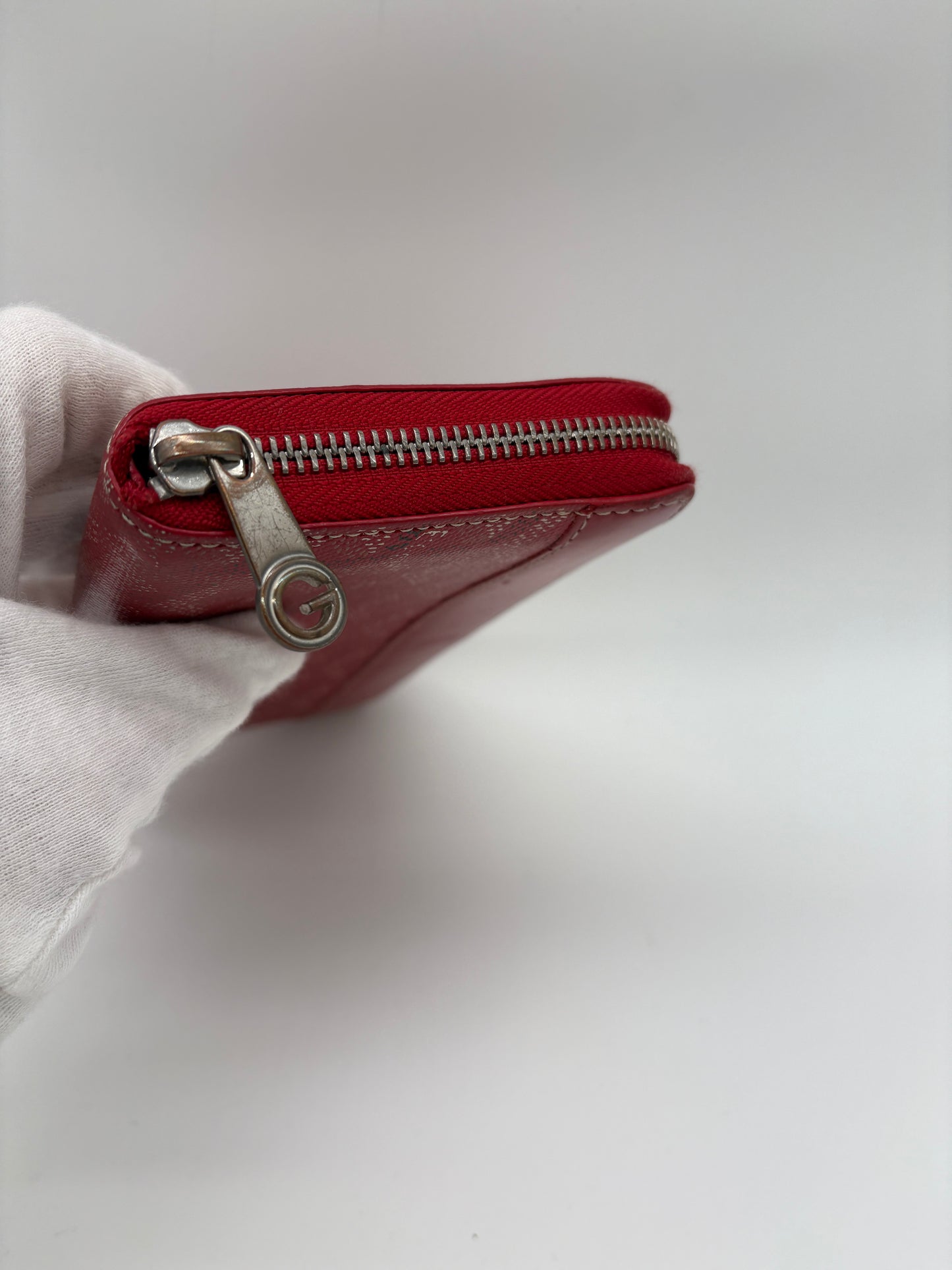 Goyard Designer Leder Geldbörse (Chevron Matignon Portmonee rot)