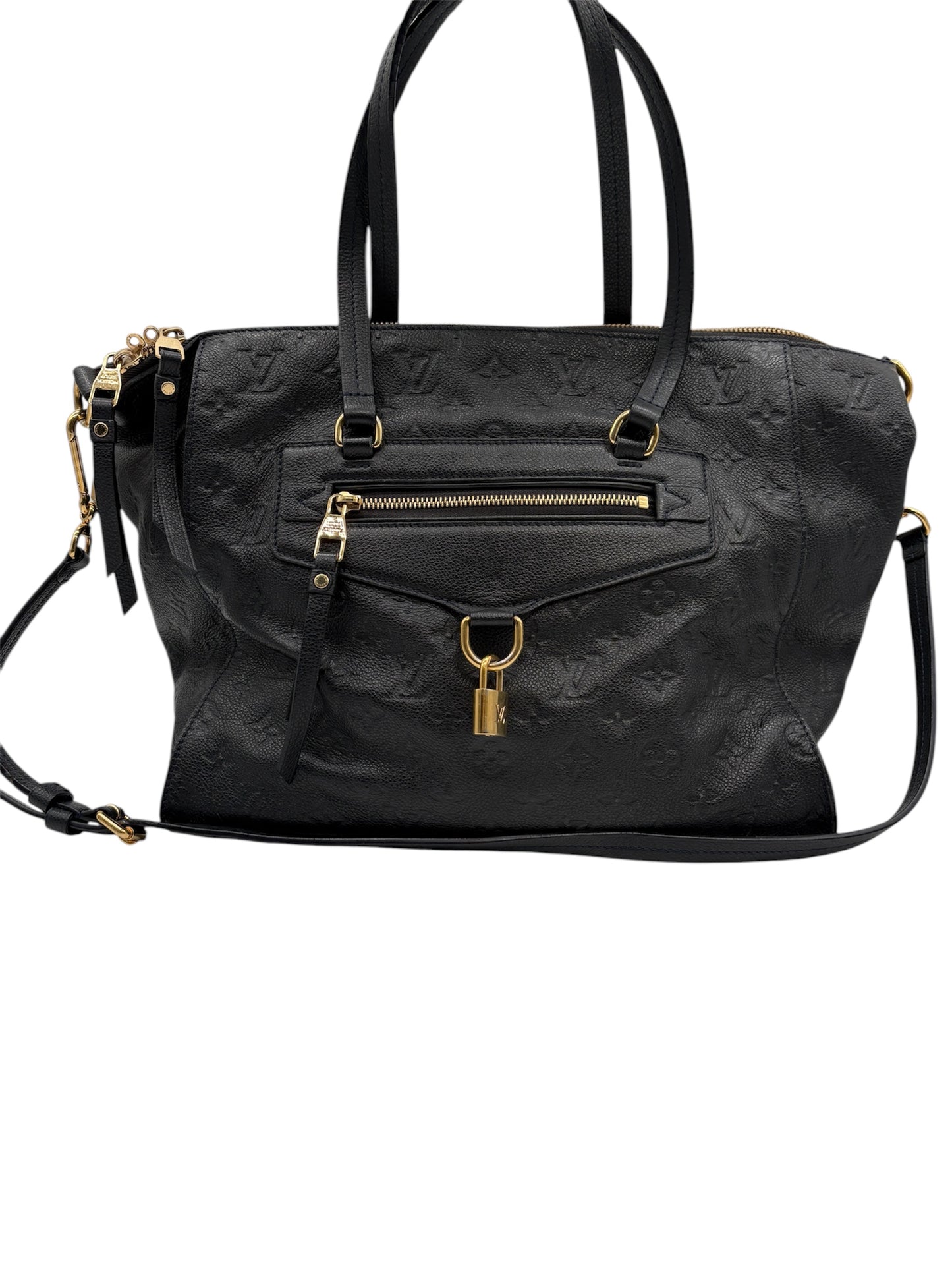 Louis Vuitton Lumineuse Empreinte PM Monogram Tasche (Navy Schwarze Vintage Designer Handtasche)