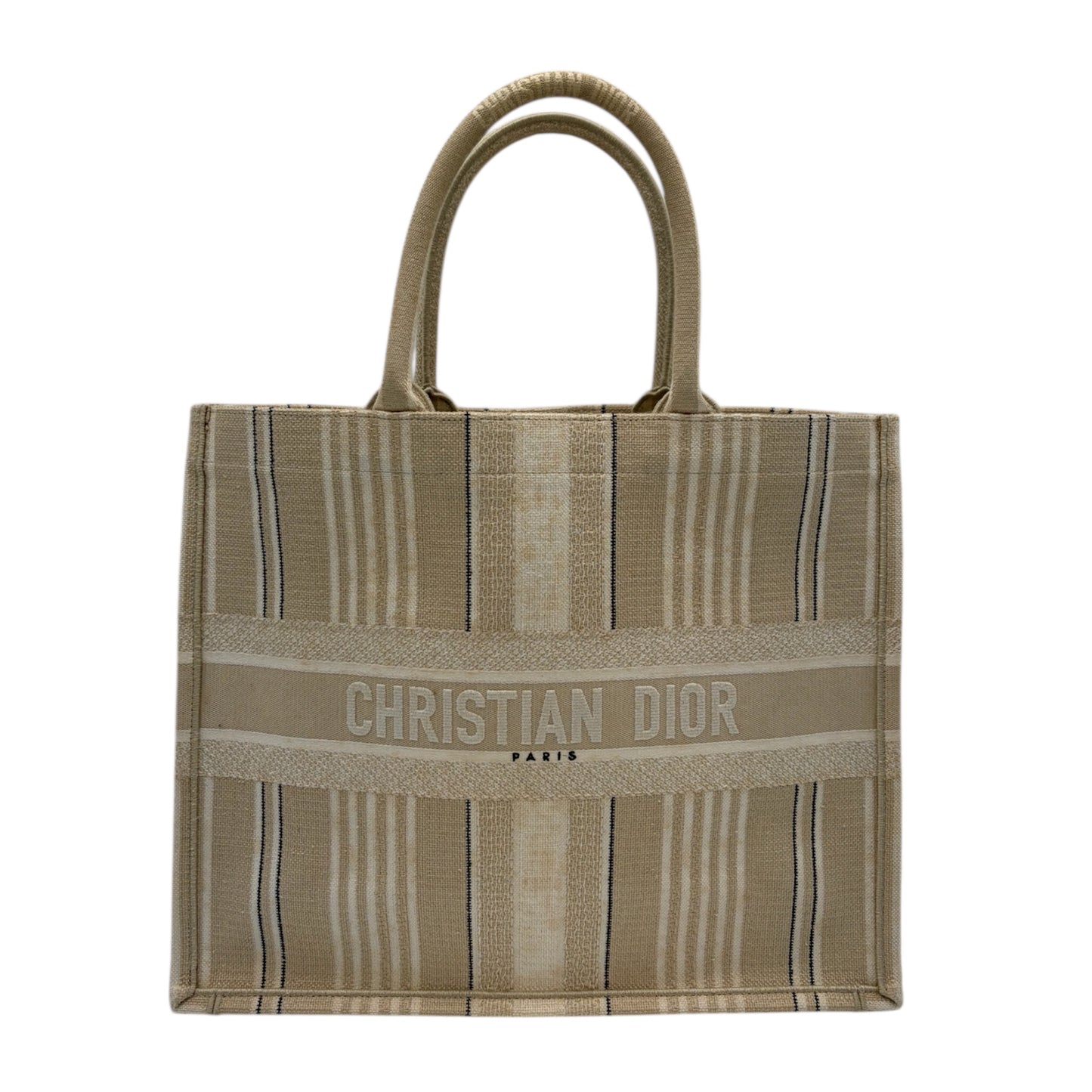 Christian Dior Beige Book Tote Shopping Tasche Medium