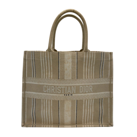Christian Dior Beige Book Tote Shopping Tasche Medium