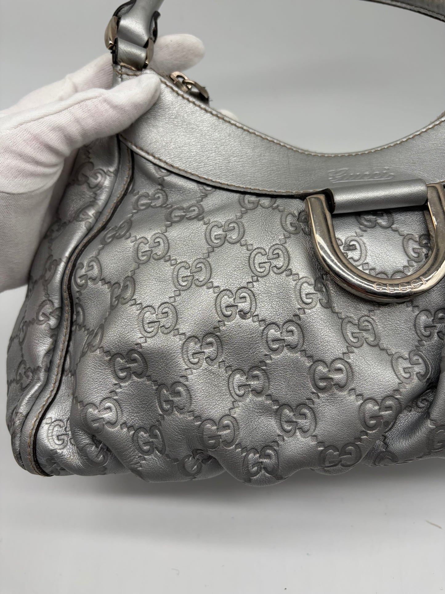 Gucci Abbey D Ring Schulterasche Silber