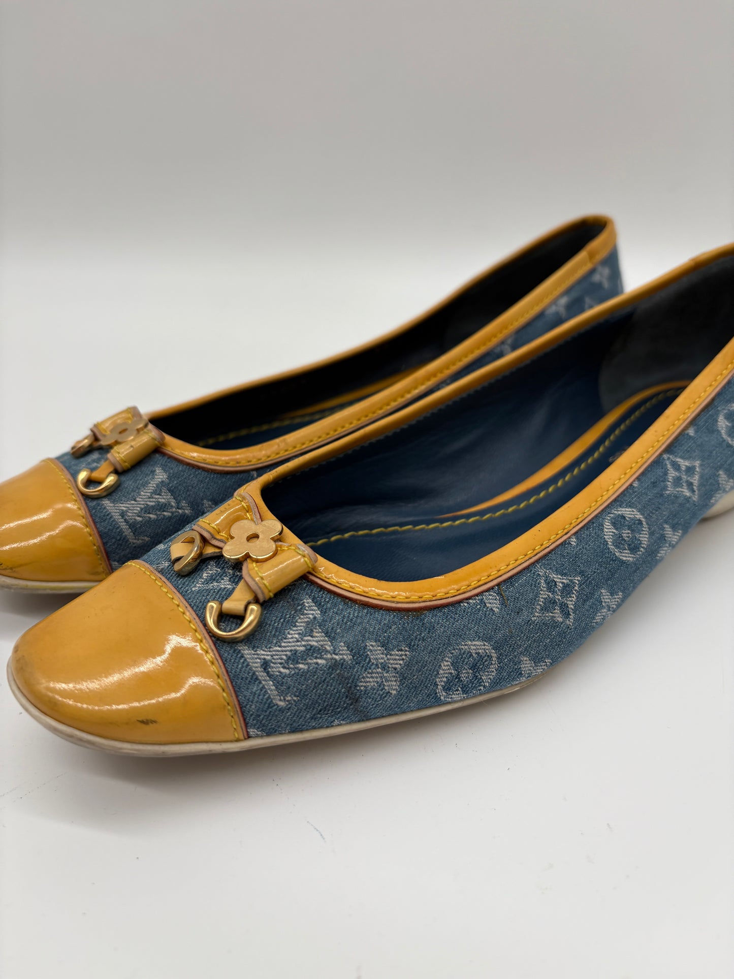 Louis Vuitton Denim Ballerinas Luxus Schuhe