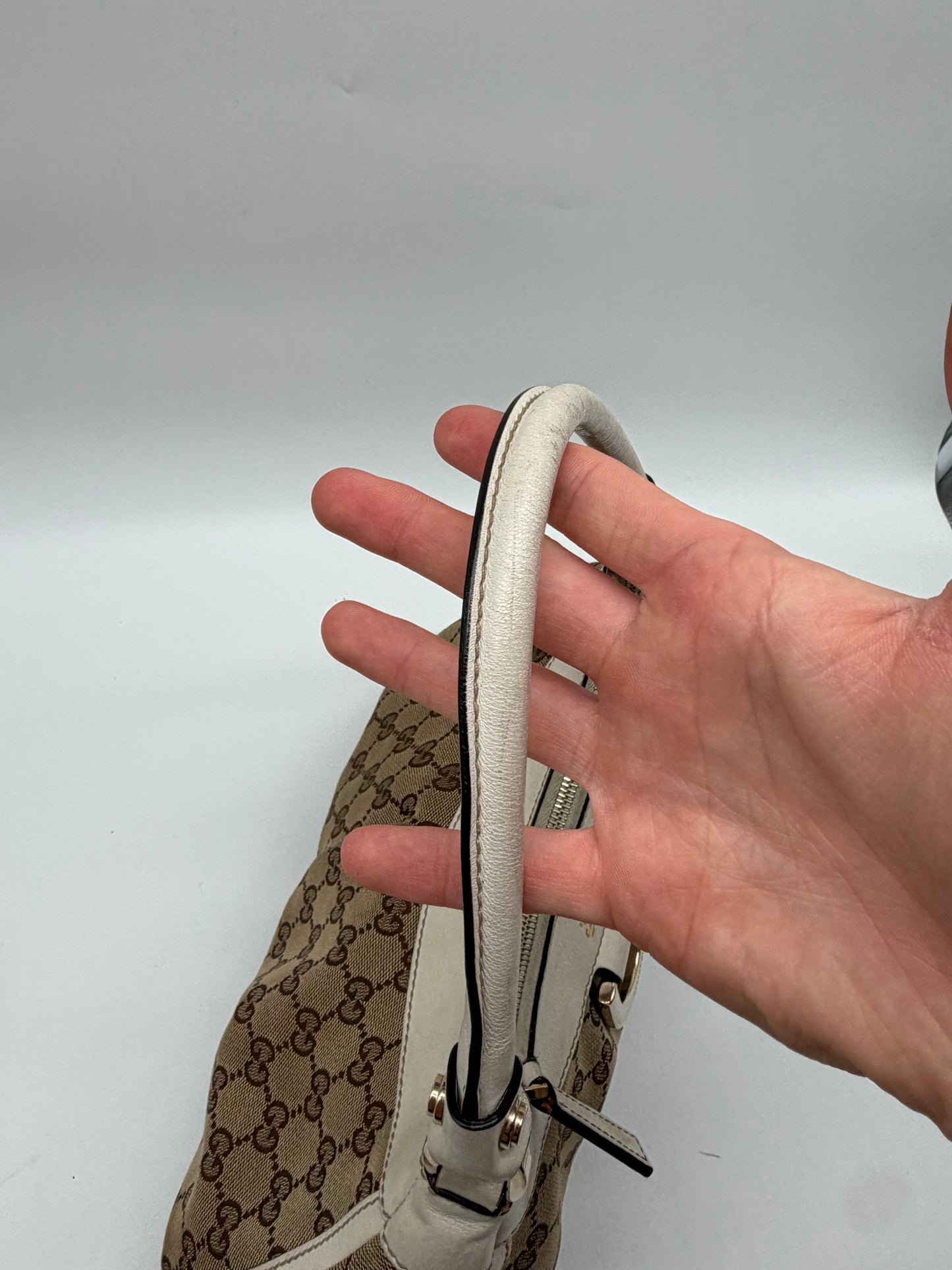 Gucci Abbey D-Ring Schultertasche beige creme