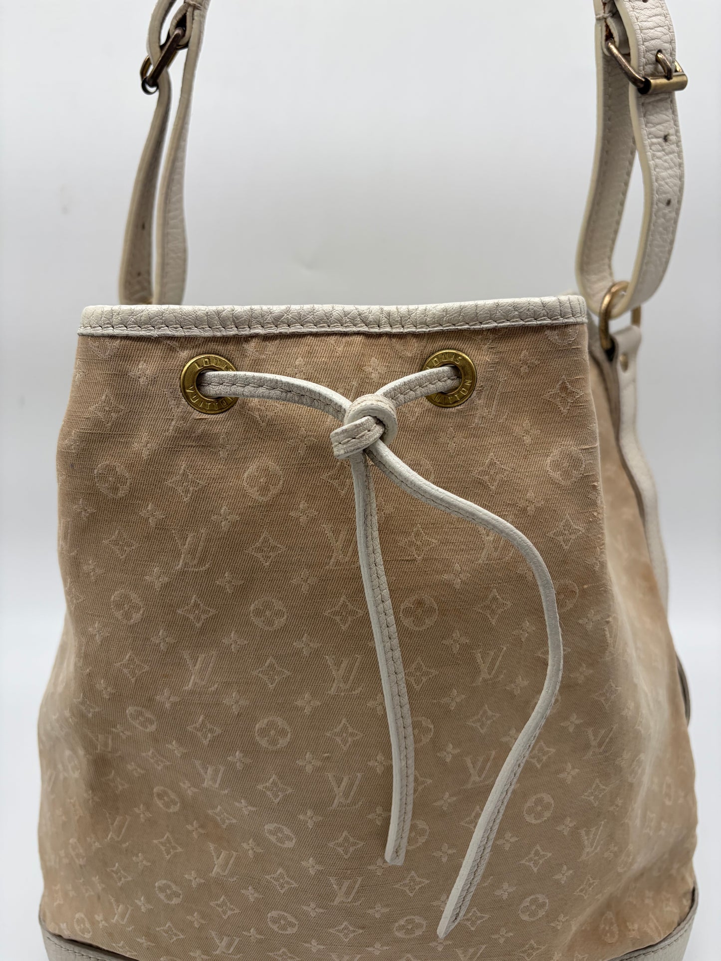 Louis Vuitton Monogram Mini Lin Noé Weiß