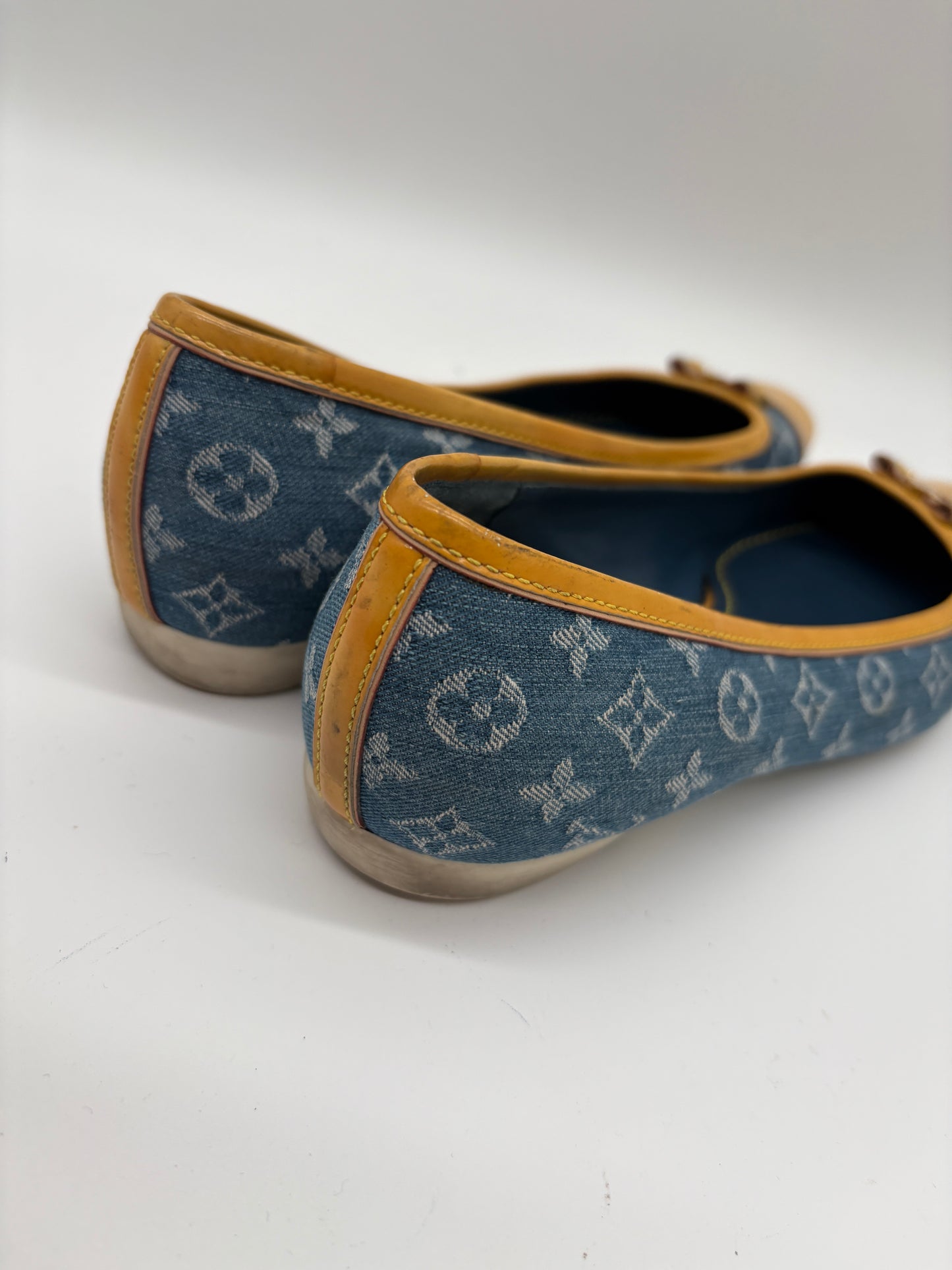 Louis Vuitton Denim Ballerinas Luxus Schuhe