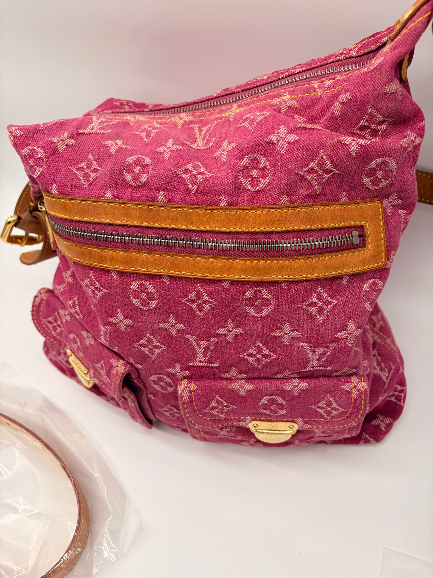Louis Vuitton Baggy GM Monogram Denim Pink Handtasche