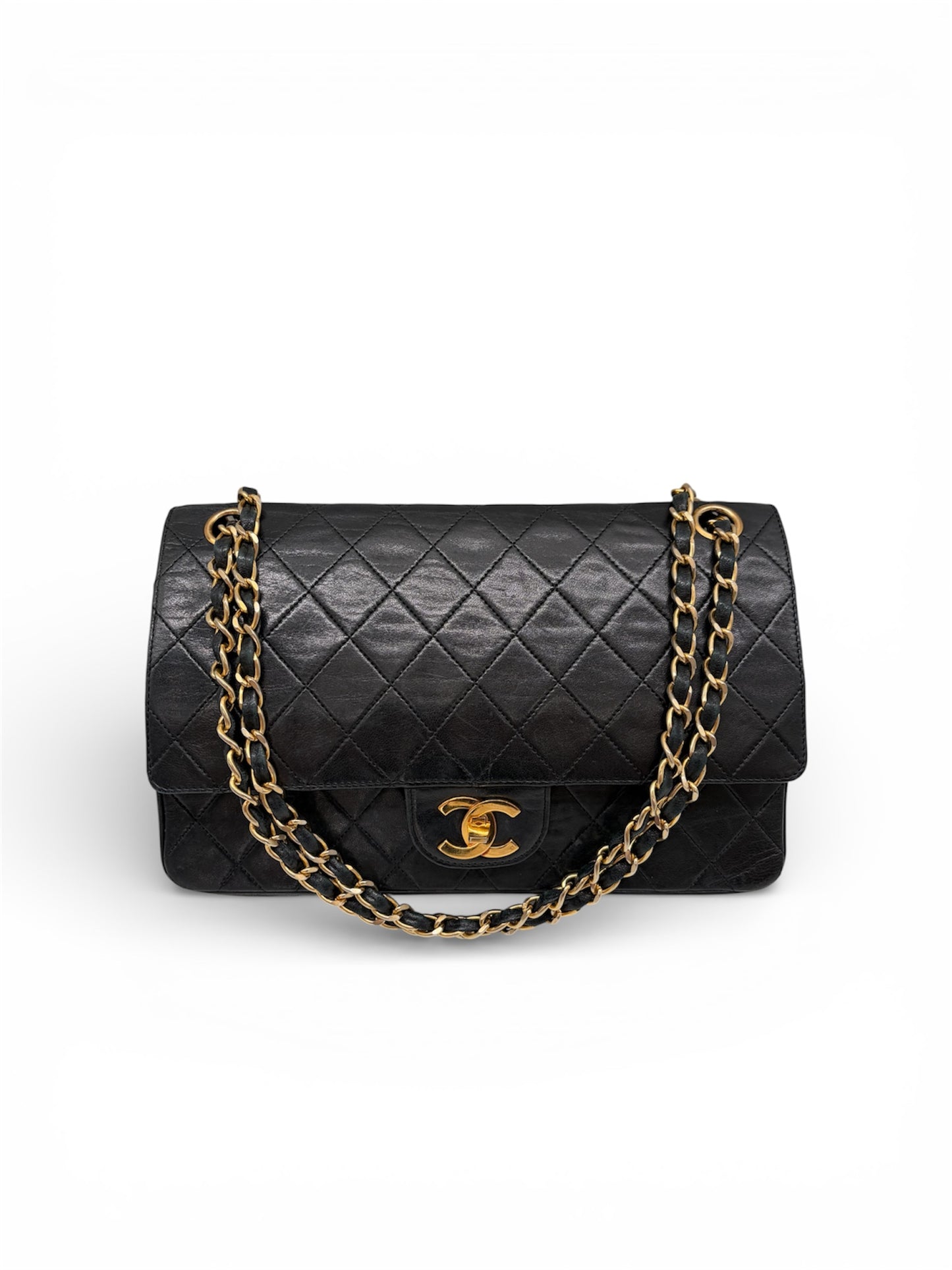Chanel Classic 25 Medium Double Flap Schwarz Handtasche