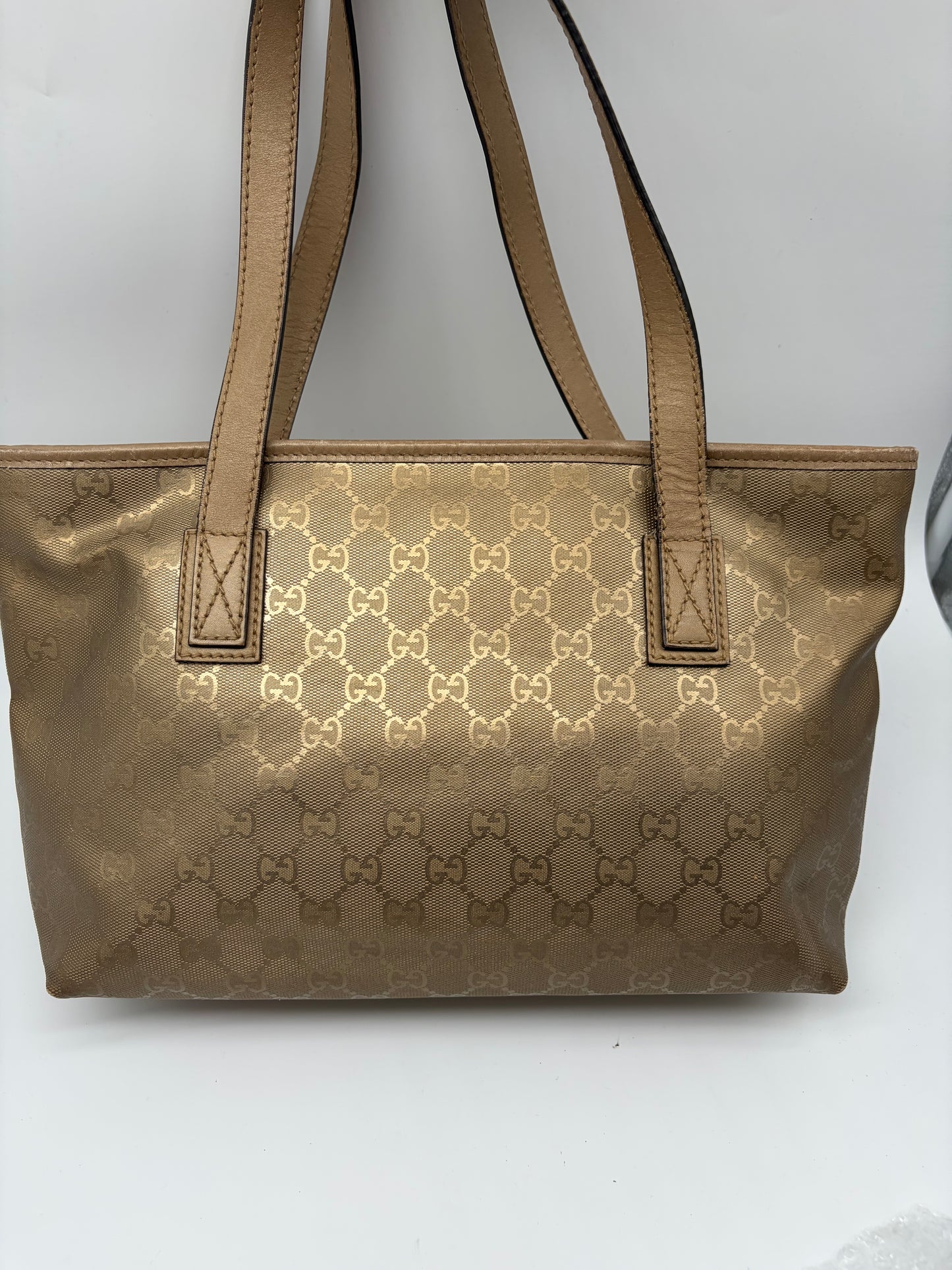Gucci GG Imprime Canvas Joy Shopping Tasche Gold