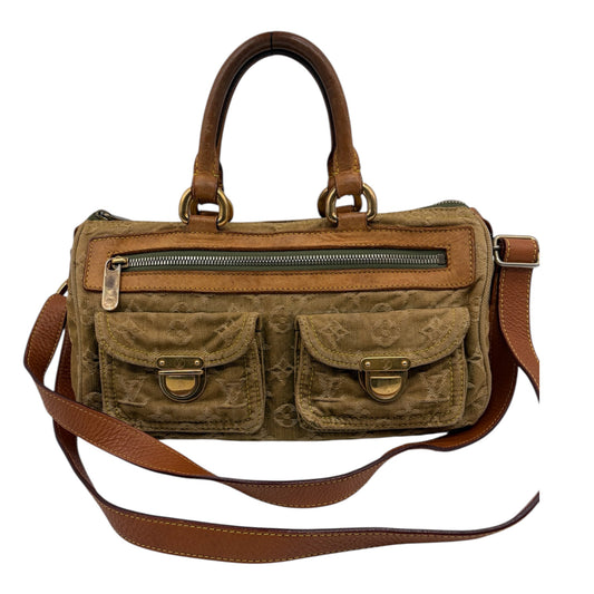 Louis Vuitton Monogram Denim Neo Speedy grün mit Schultergurt