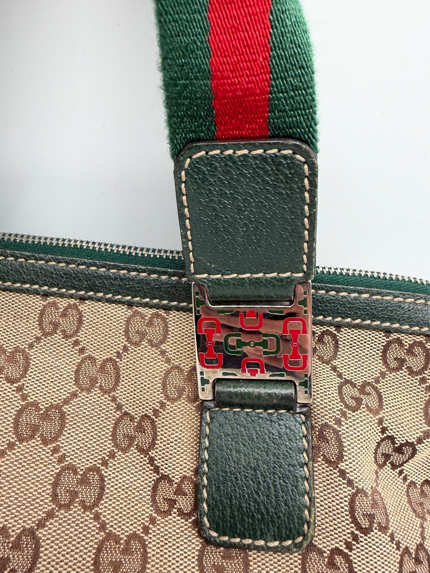 Gucci Sherry Line Handtasche grün beige