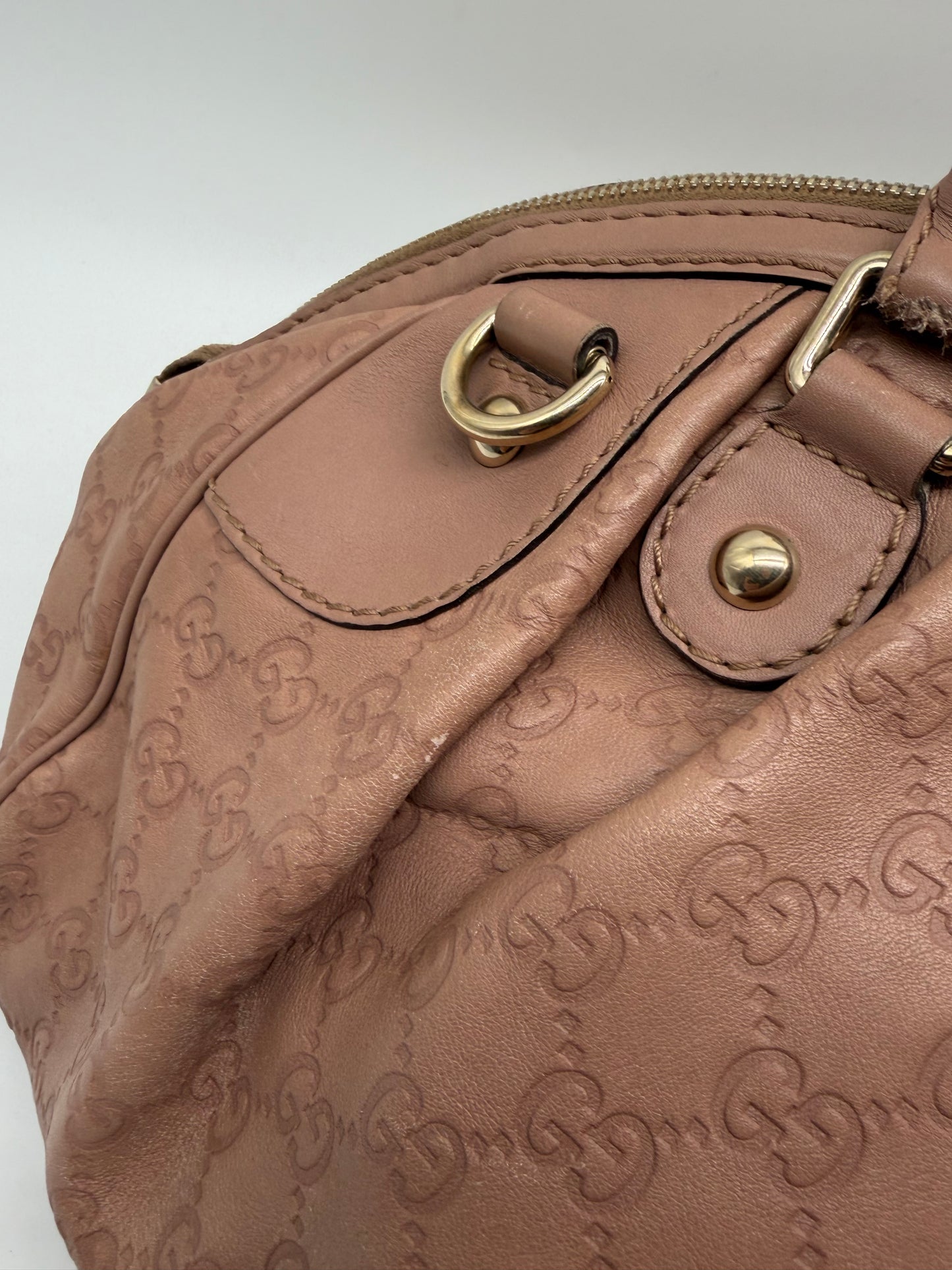 Gucci Sukey Satchel Nude Rosa Schultertasche
