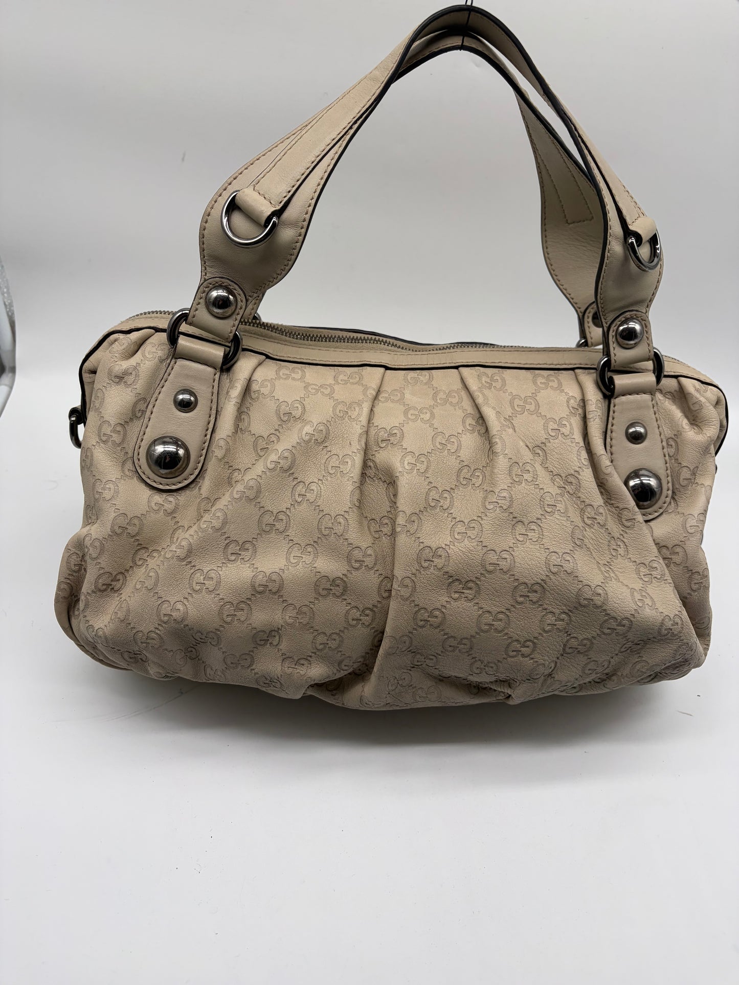 Gucci Icon Bit  Guccissima Handtasche weiß