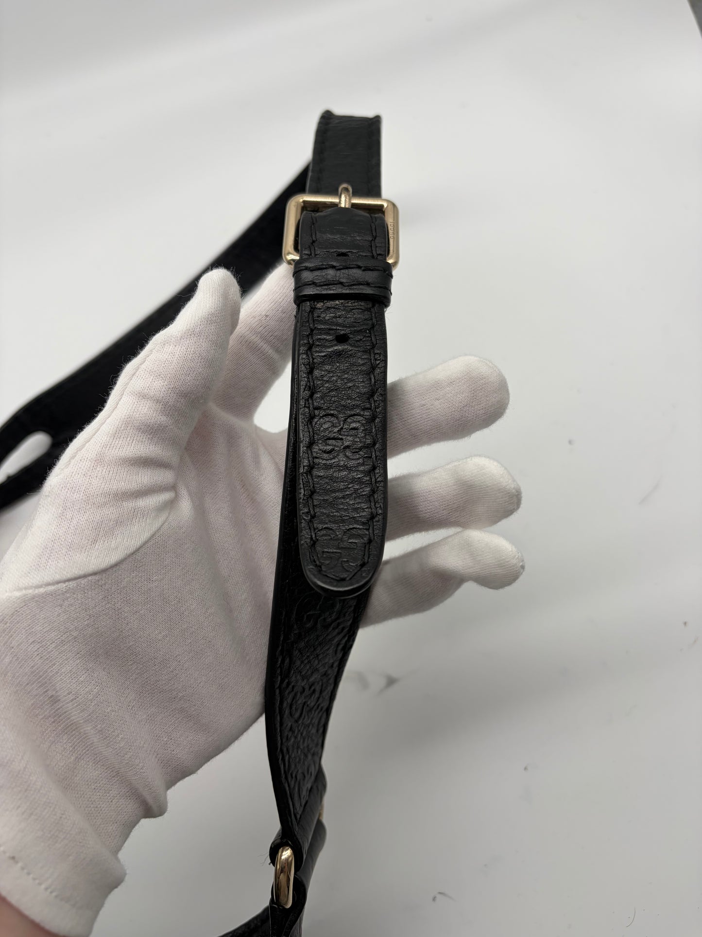 Gucci Charlotte Monogram Leder Tasche schwarz