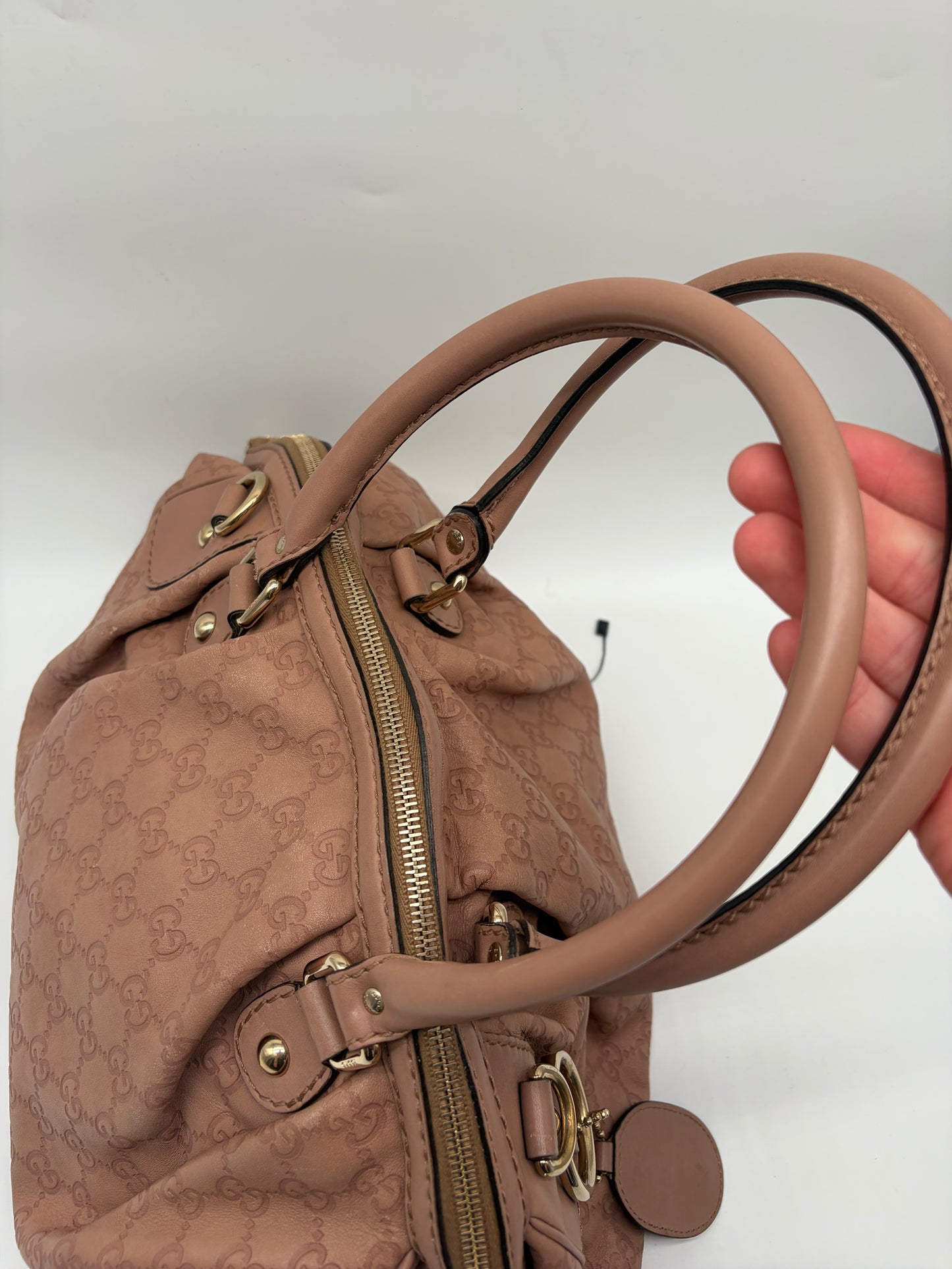 Gucci Sukey Satchel Nude Rosa Schultertasche