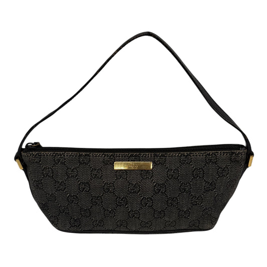 Gucci Canvas Boat Pochette Schwarz Canvas