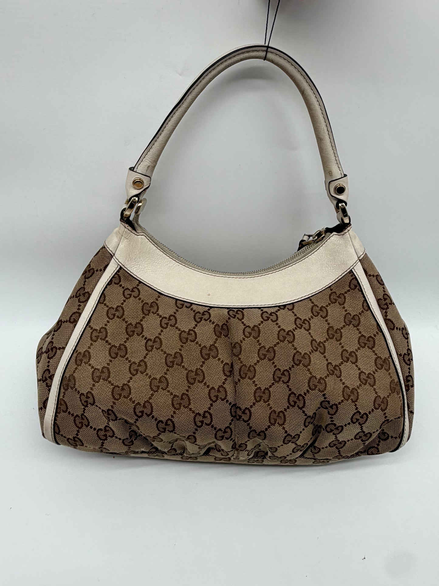 Gucci Abbey D-Ring Schultertasche beige creme