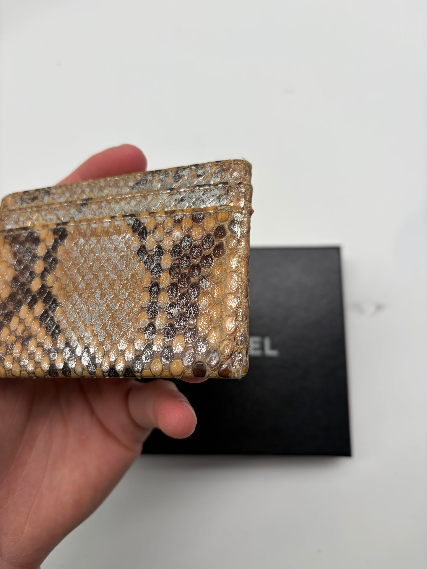 Chanel Python Cardholder Metallic