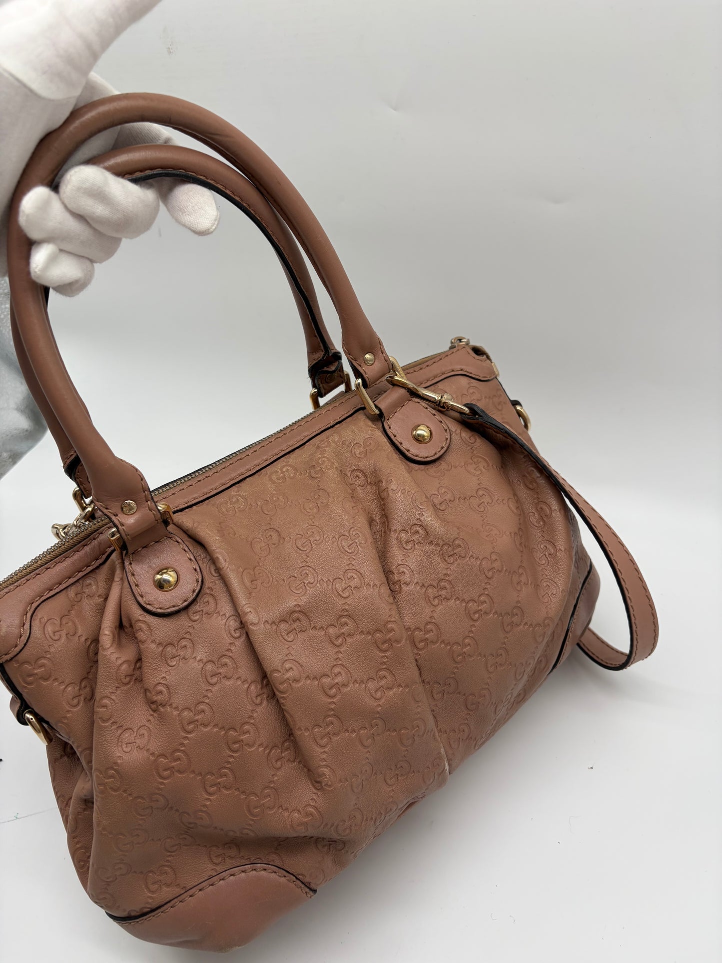 Gucci Guccissima GG Canvas 2Way Shoulder Bag rosa