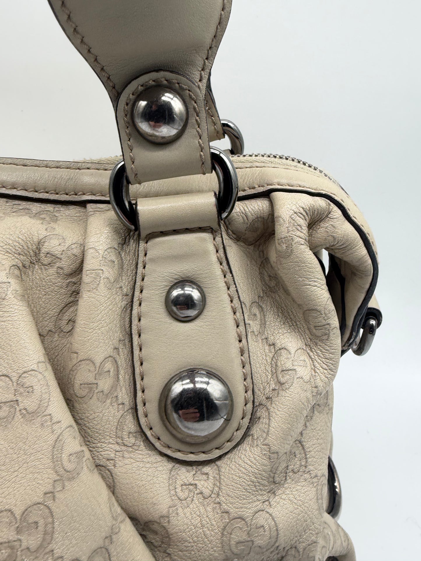 Gucci Icon Bit  Guccissima Handtasche weiß