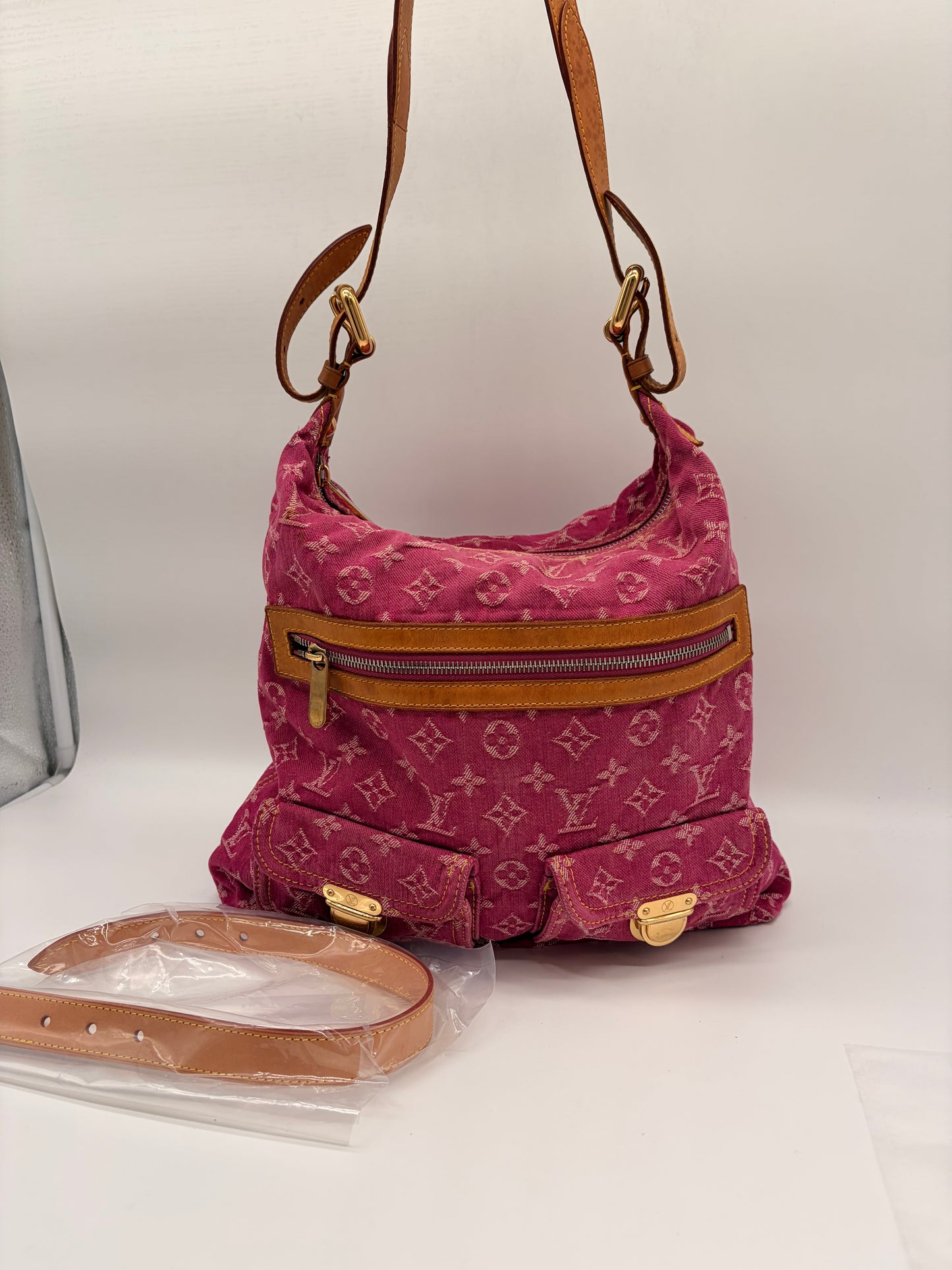Louis Vuitton Baggy GM Monogram Denim Pink Handtasche