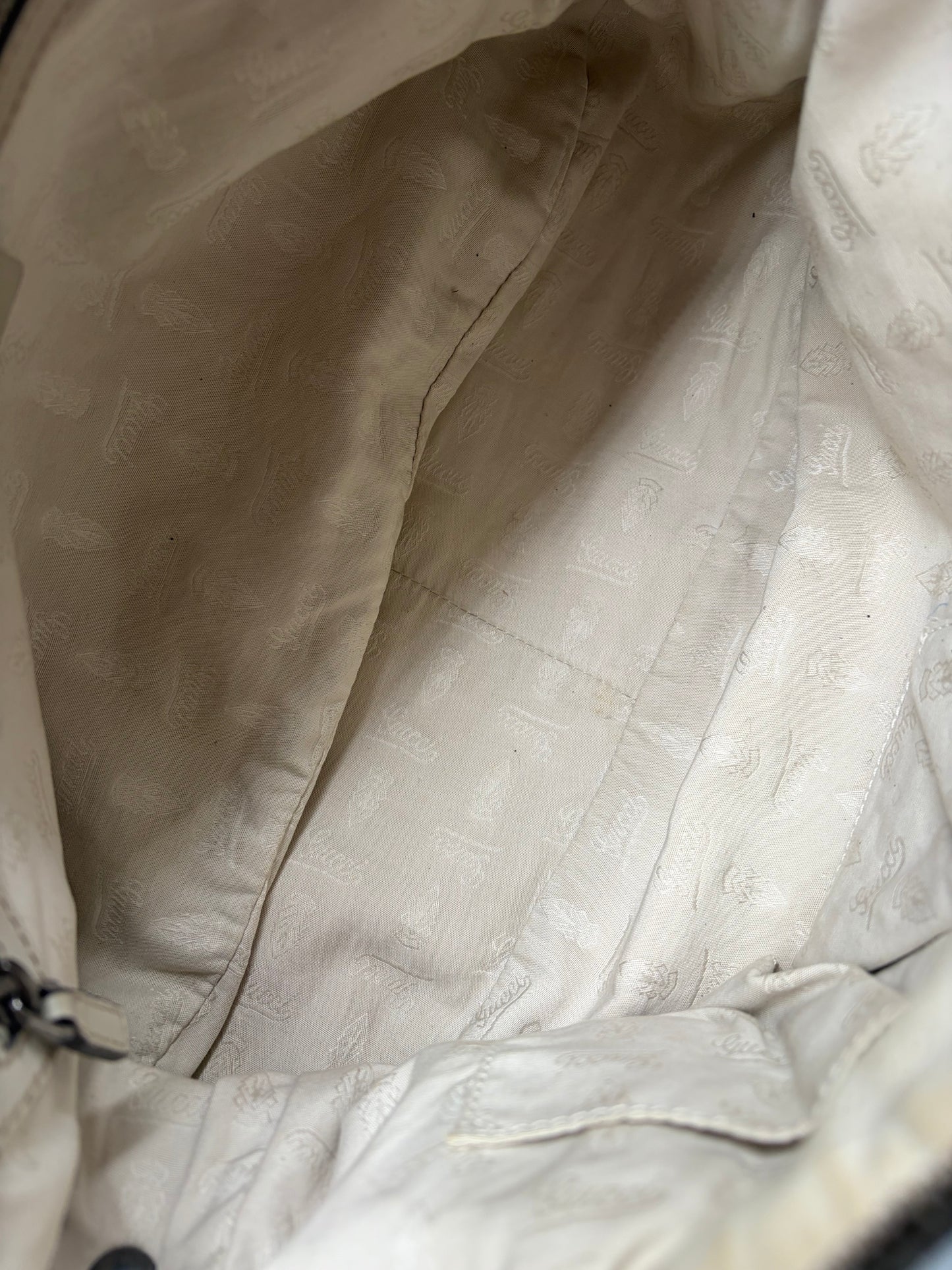 Gucci Icon Bit  Guccissima Handtasche weiß