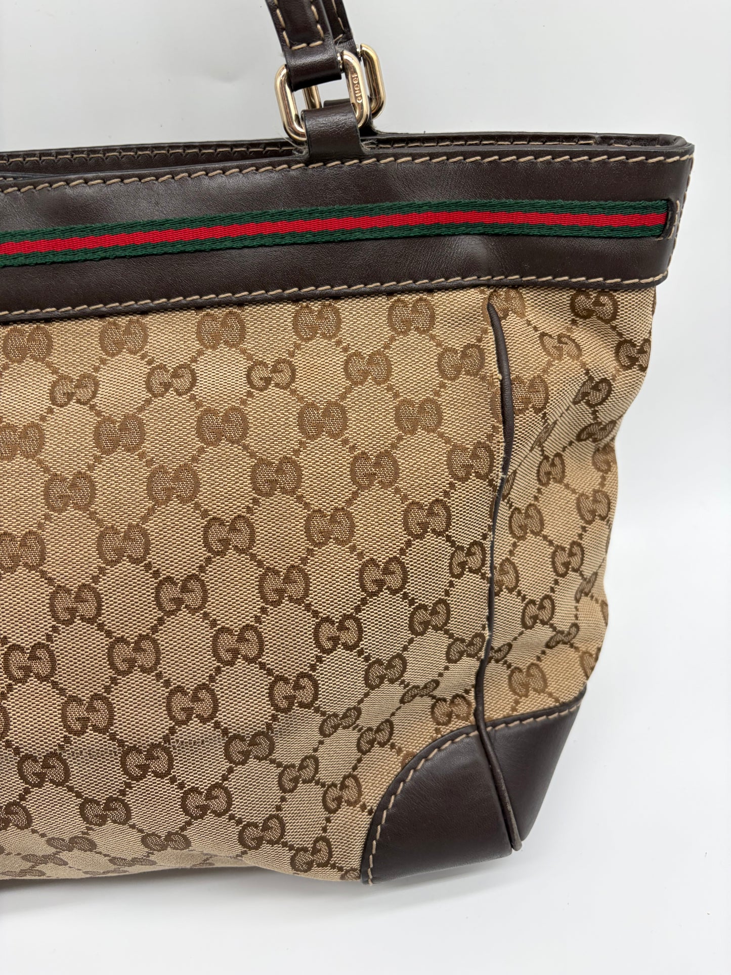 Gucci Mayfair Tote Bag Braun Beige