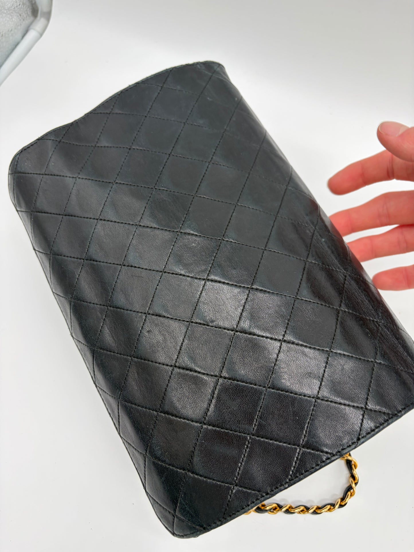 Chanel Classic Flap Bag Medium – Schwarz gesteppte Leder-Handtasche