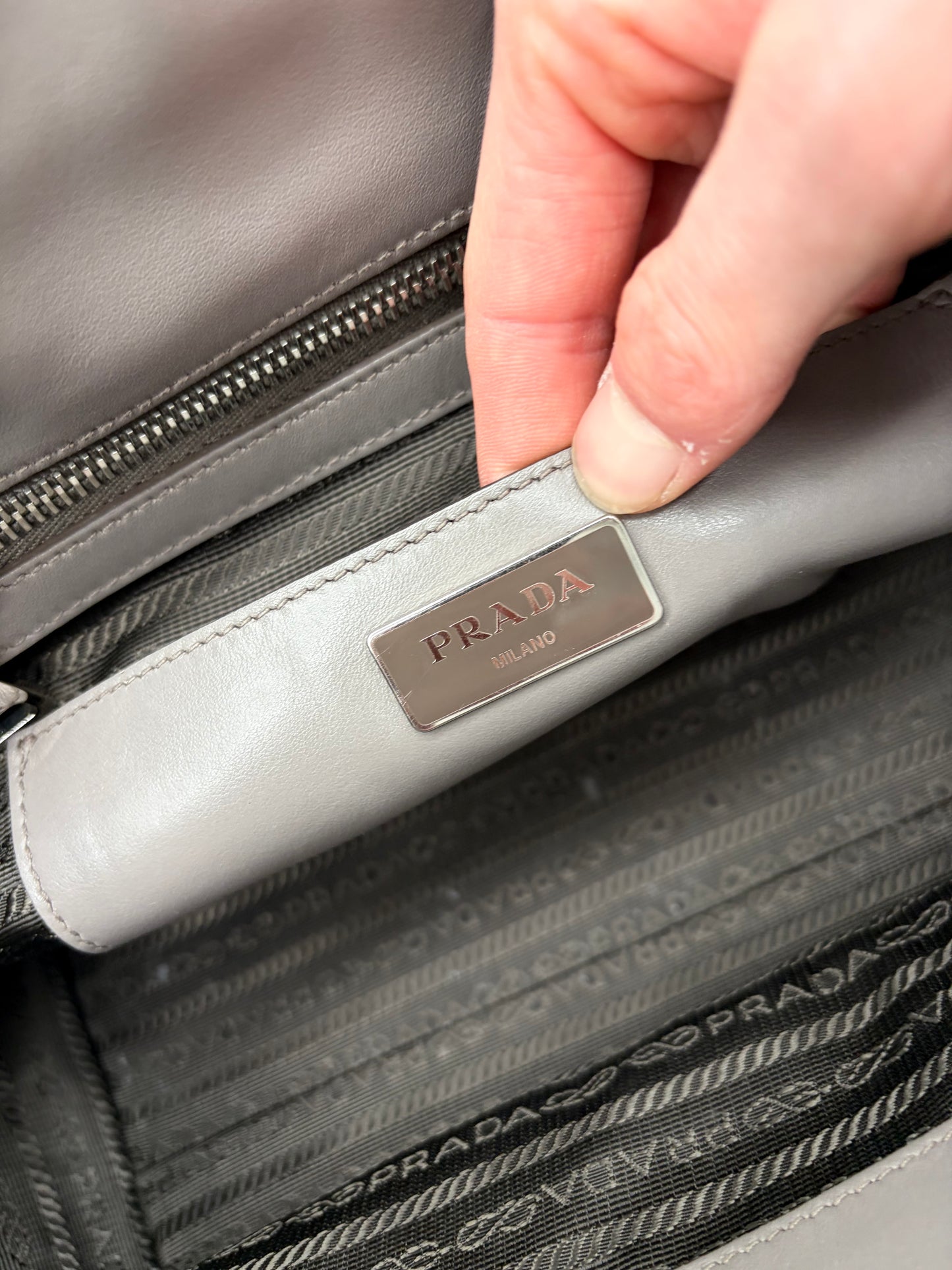 Prada City Sport Calfskin Tote Handtasche