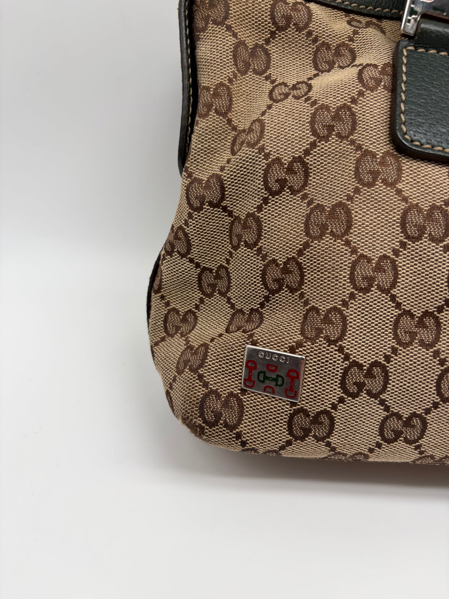 Gucci Sherry Line Handtasche grün beige