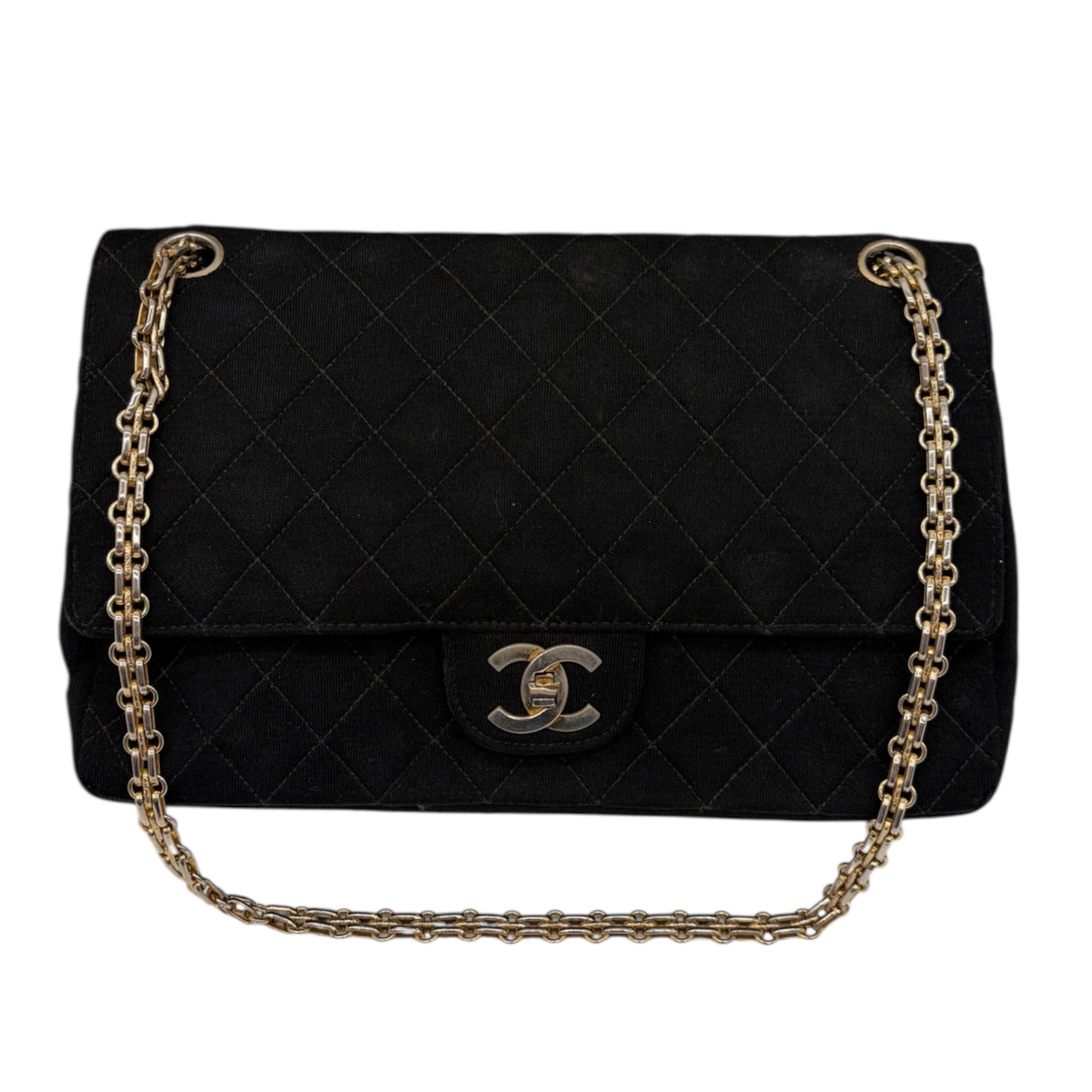 Chanel Timeless Double Flap Jersey Schultertasche