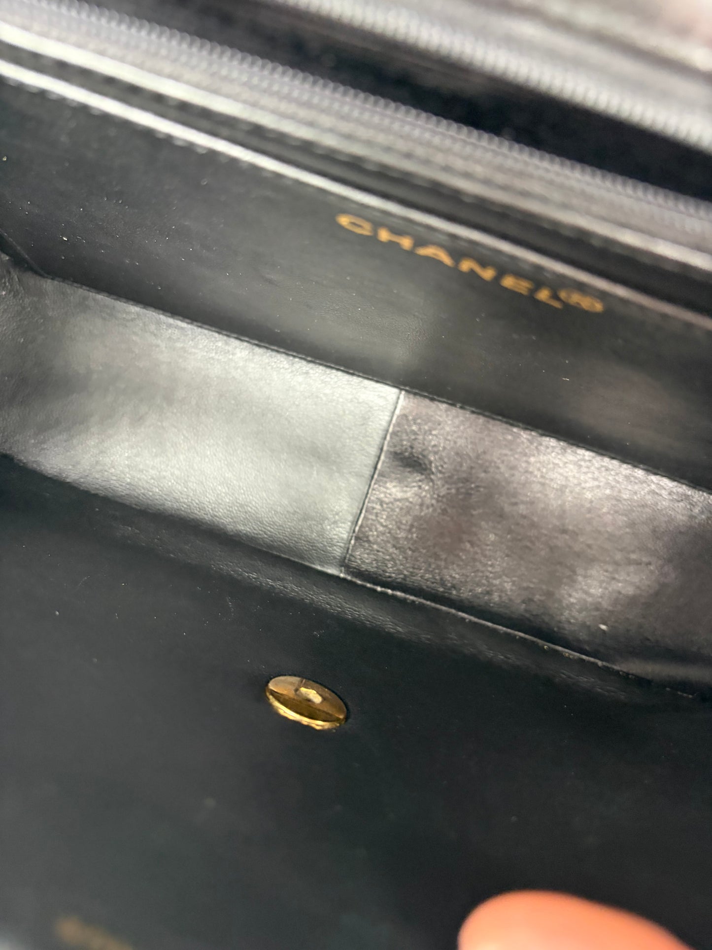 Chanel Deca Matelassé 30 Lackleder Schultertasche