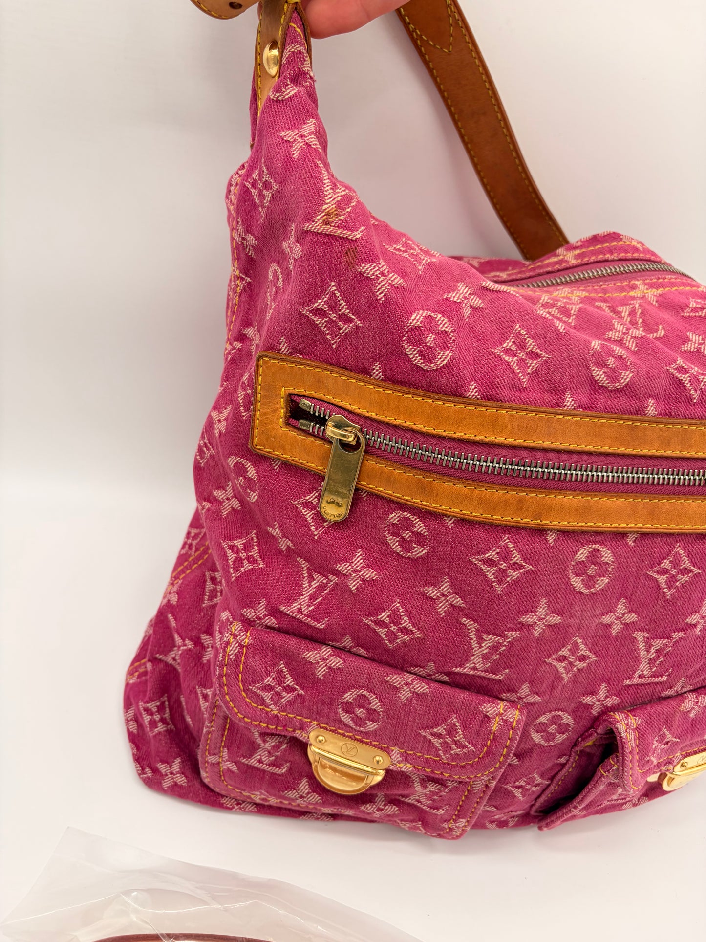 Louis Vuitton Baggy GM Monogram Denim Pink Handtasche