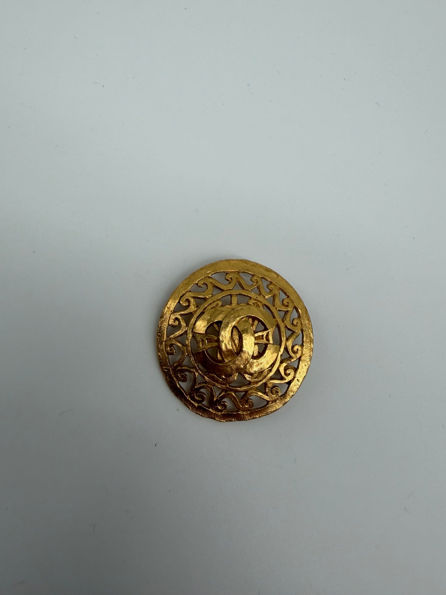 Chanel CC-Logo Brosche Gold