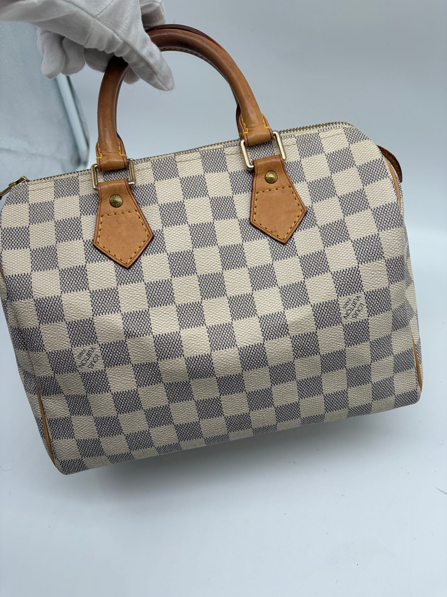 Louis Vuitton Speedy 25 Damier Azur Canvas Handtasche