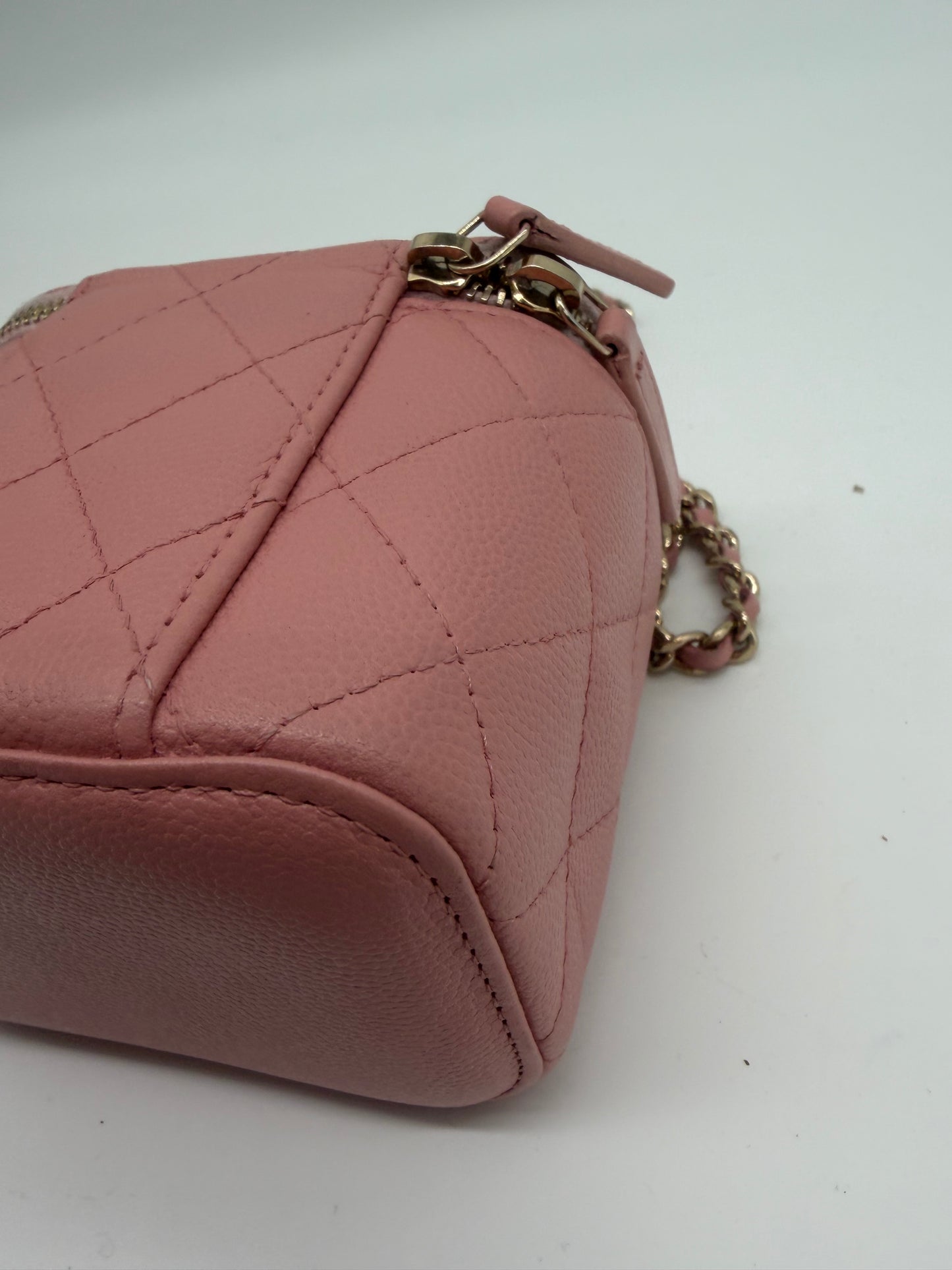 Chanel Vanity pinke Caviar Leder Schultertasche