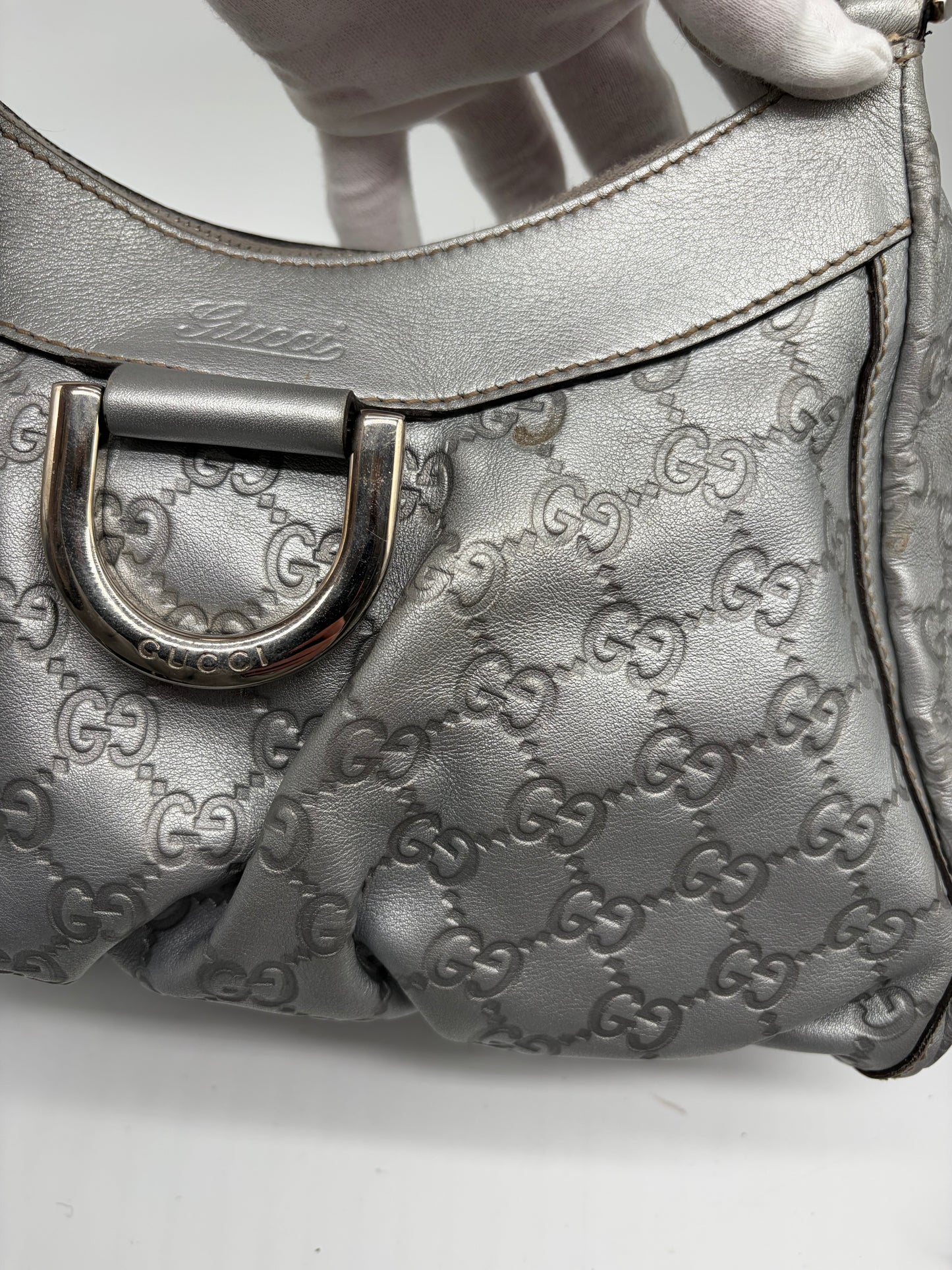 Gucci Abbey D Ring Schulterasche Silber