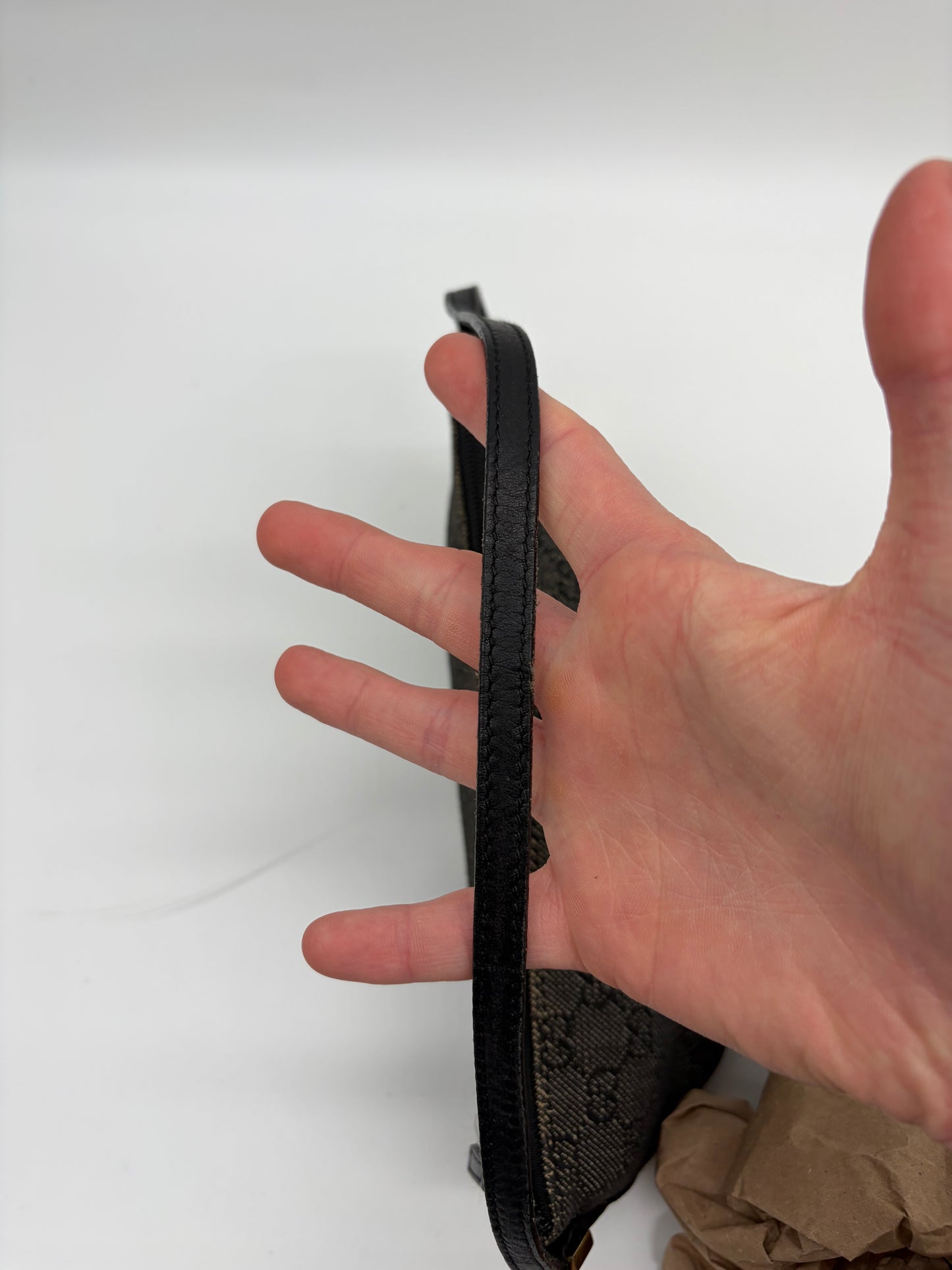 Gucci Canvas Boat Pochette Schwarz Canvas