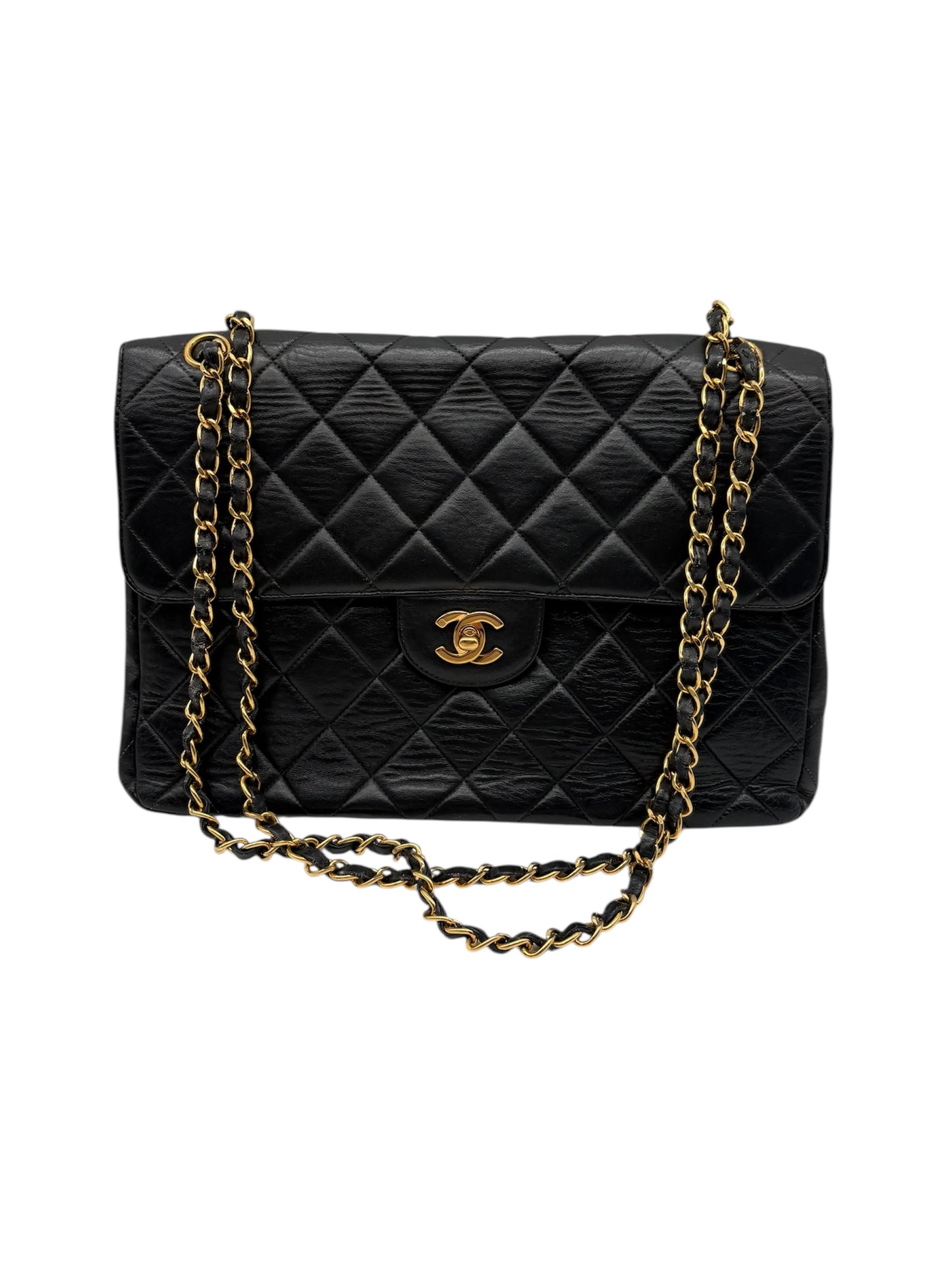 Chanel Timeless / Classique Double Face Flip &nbsp;Bag Black Matelassé Leather Jumbo