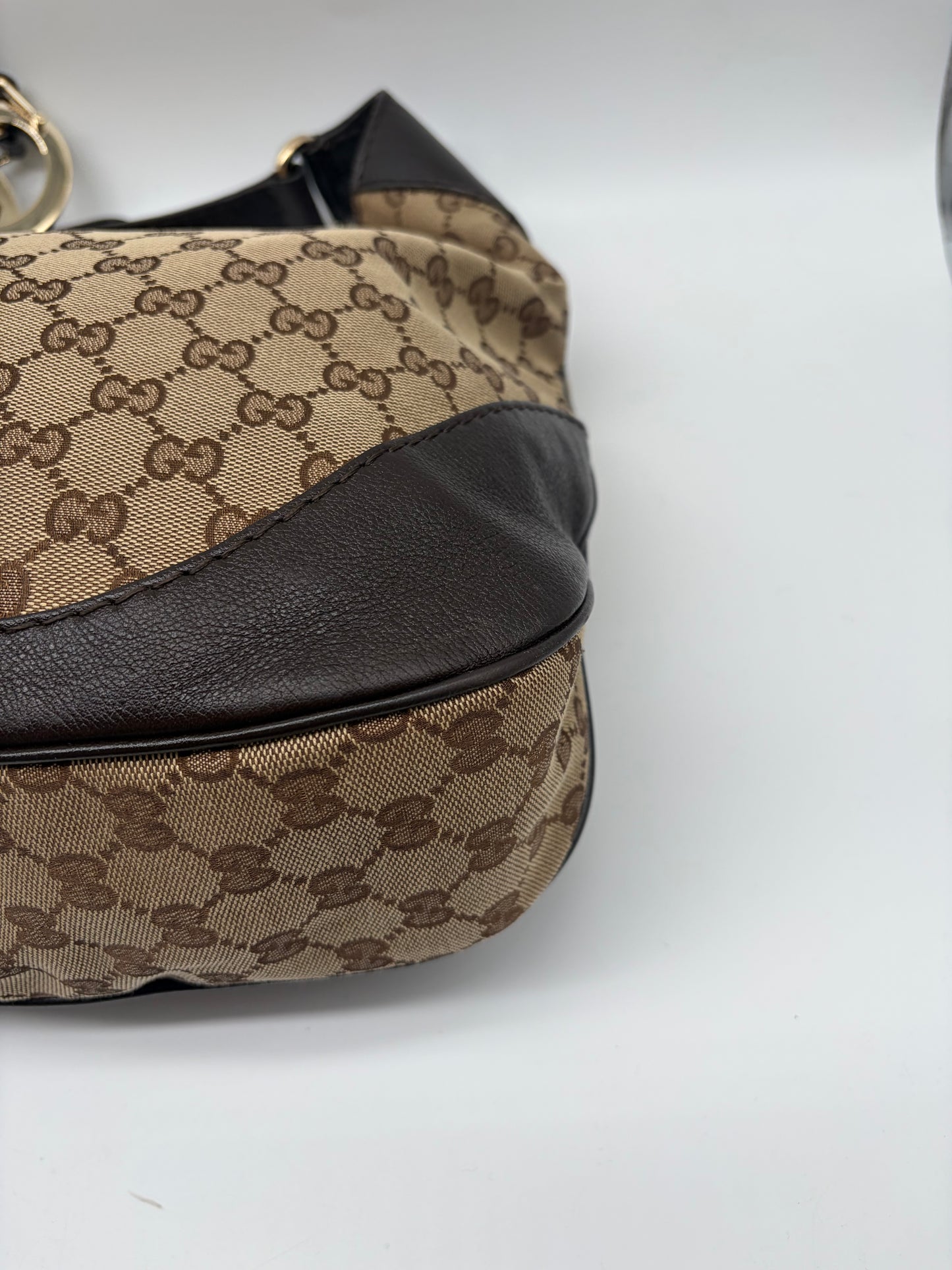 Gucci GG Canvas Charlotte Schultertasche braun beige