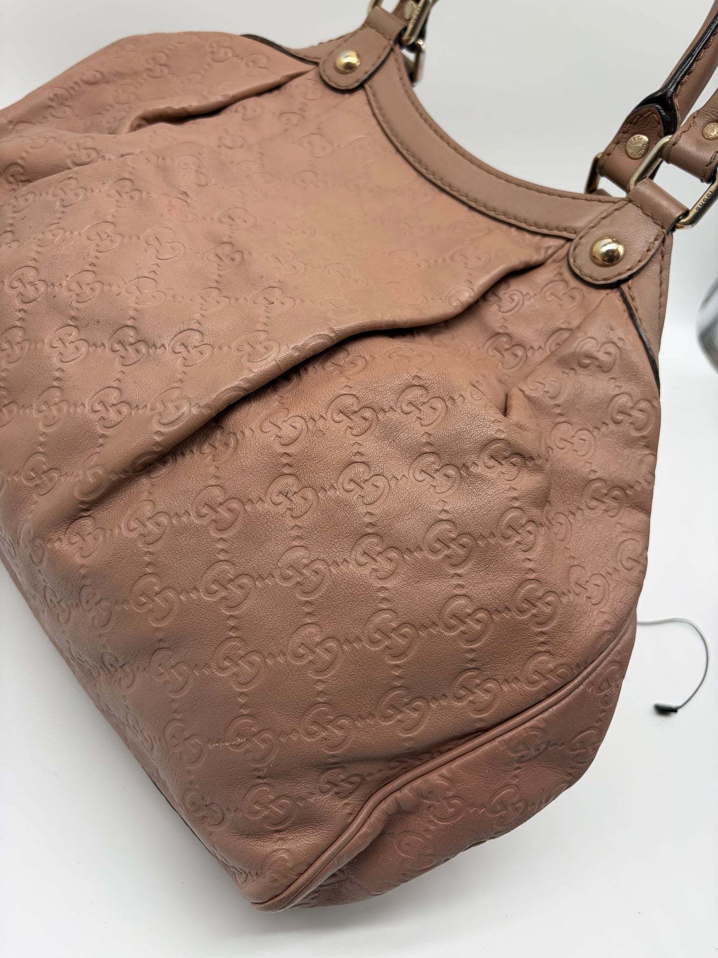 Gucci Guccisisima Sukey Medium Tote Shopper Nude