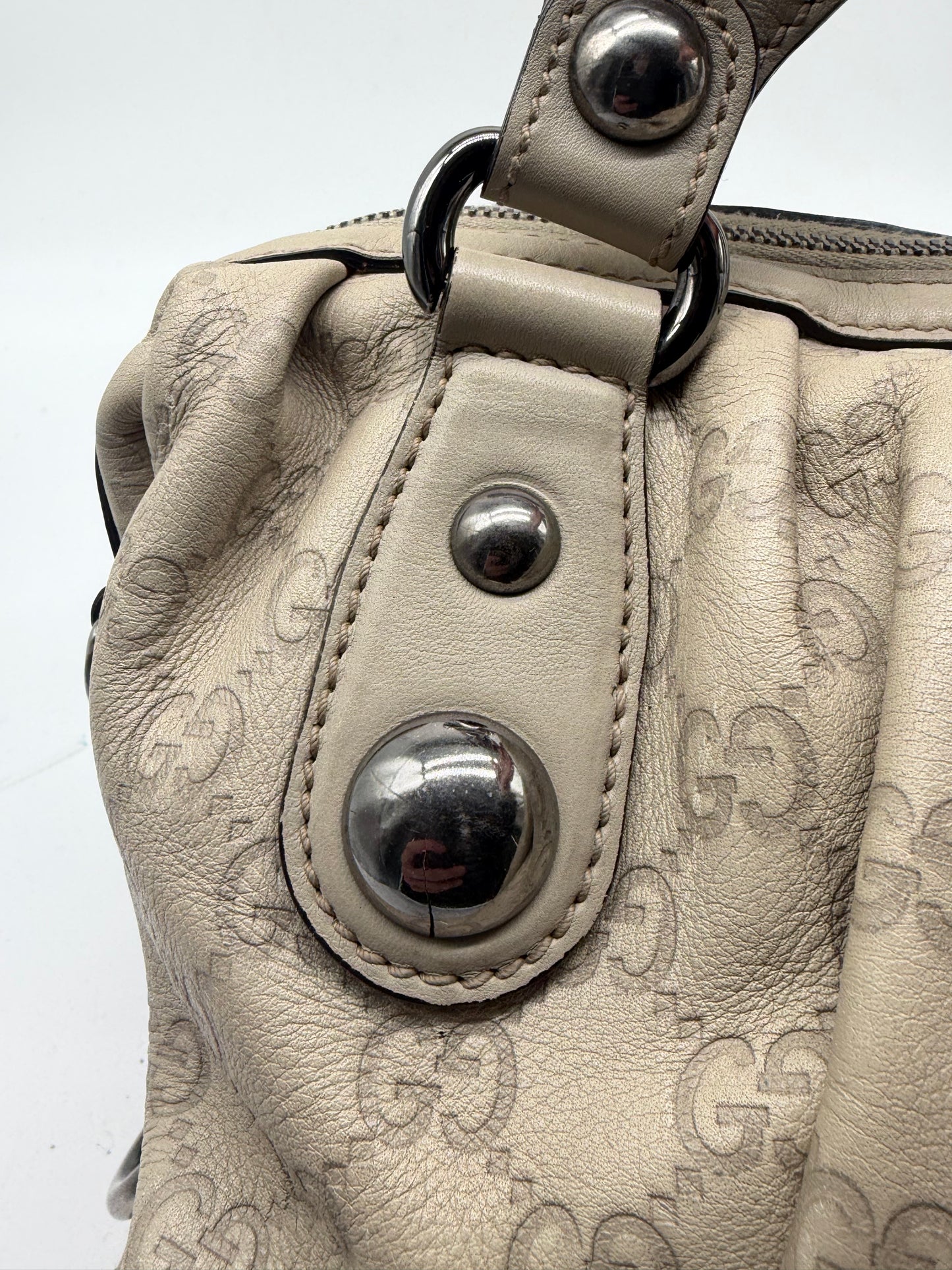 Gucci Icon Bit  Guccissima Handtasche weiß